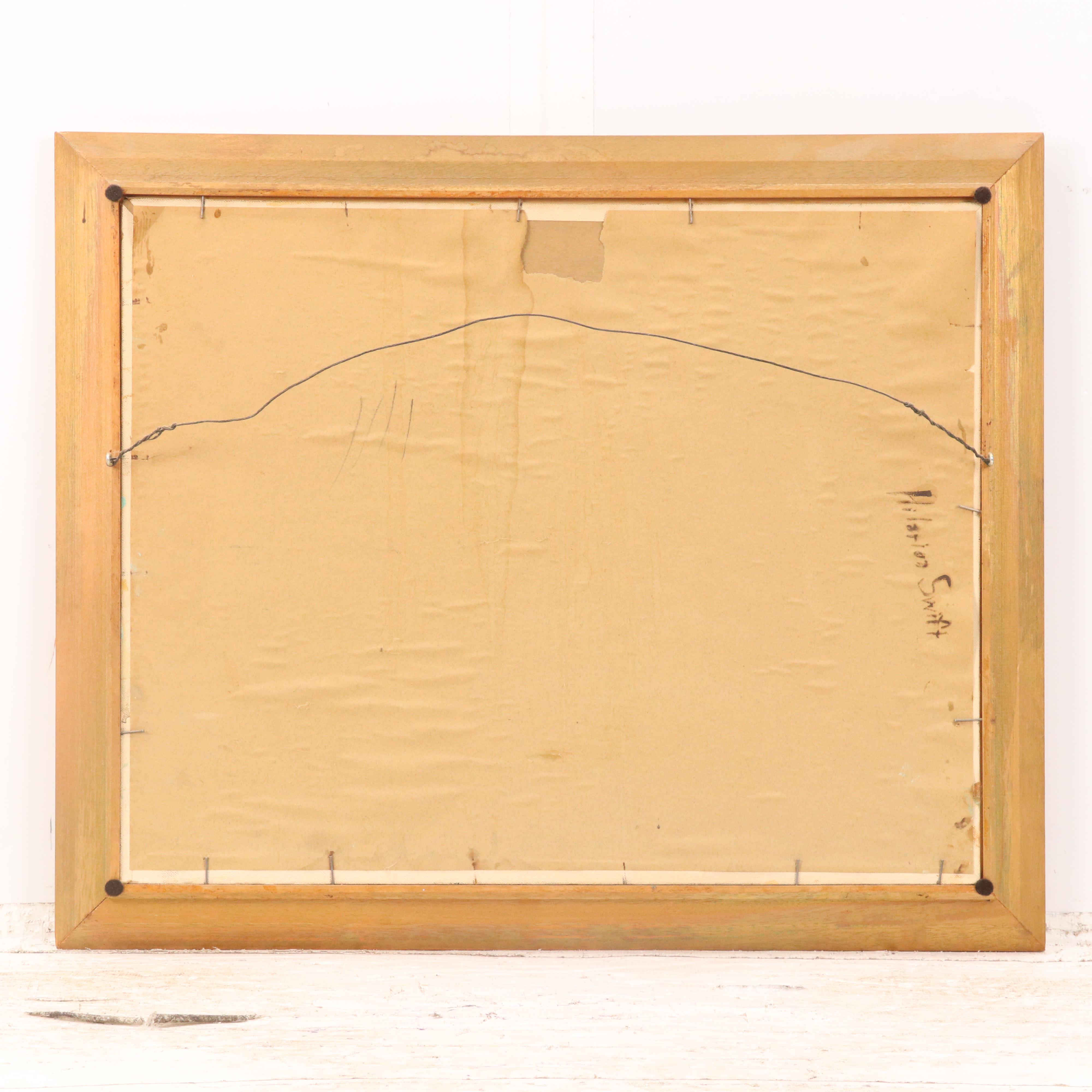 Hilarion Swift Snowy Landscape Oil Painting, Circa 1970