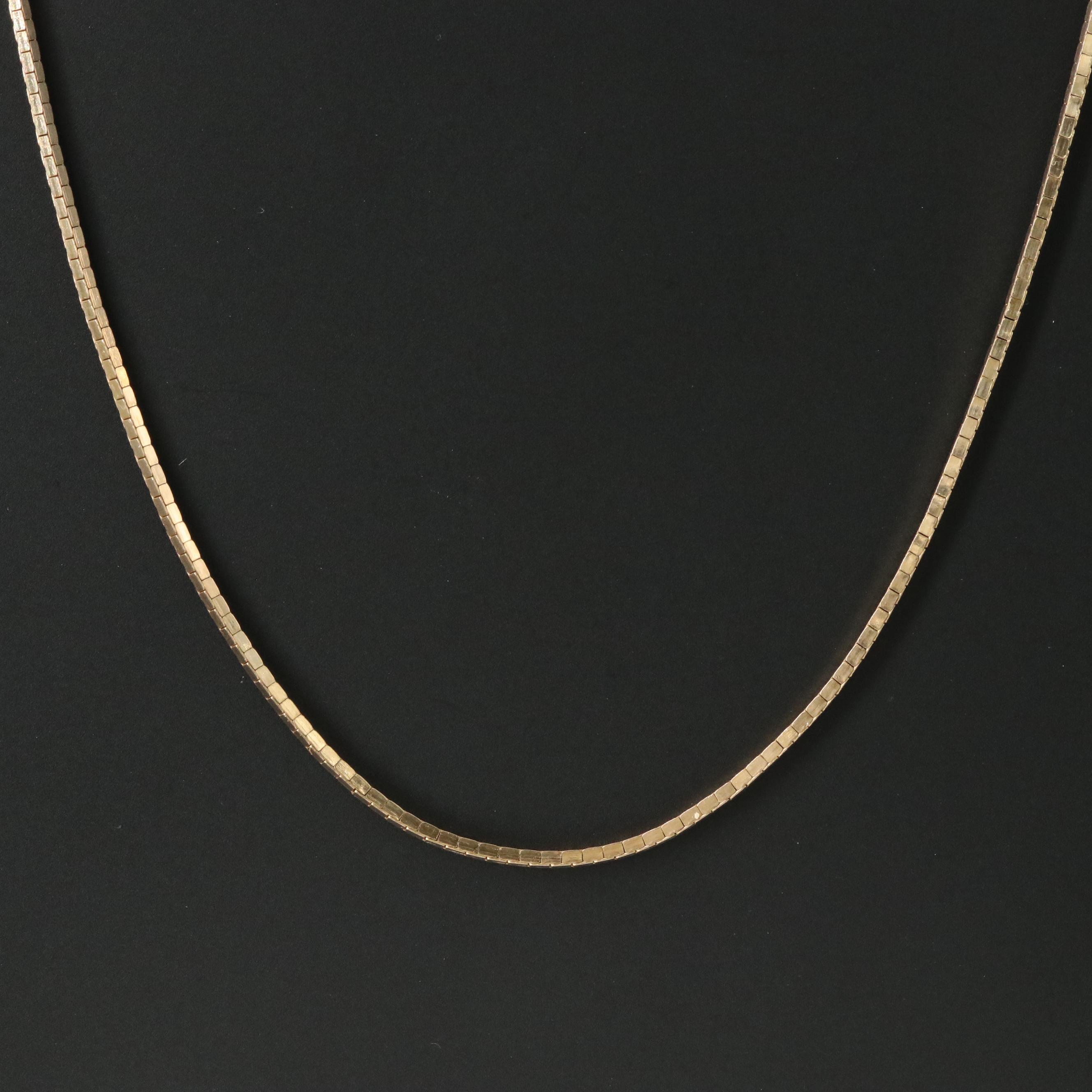 Italian 14K Box Chain Necklace