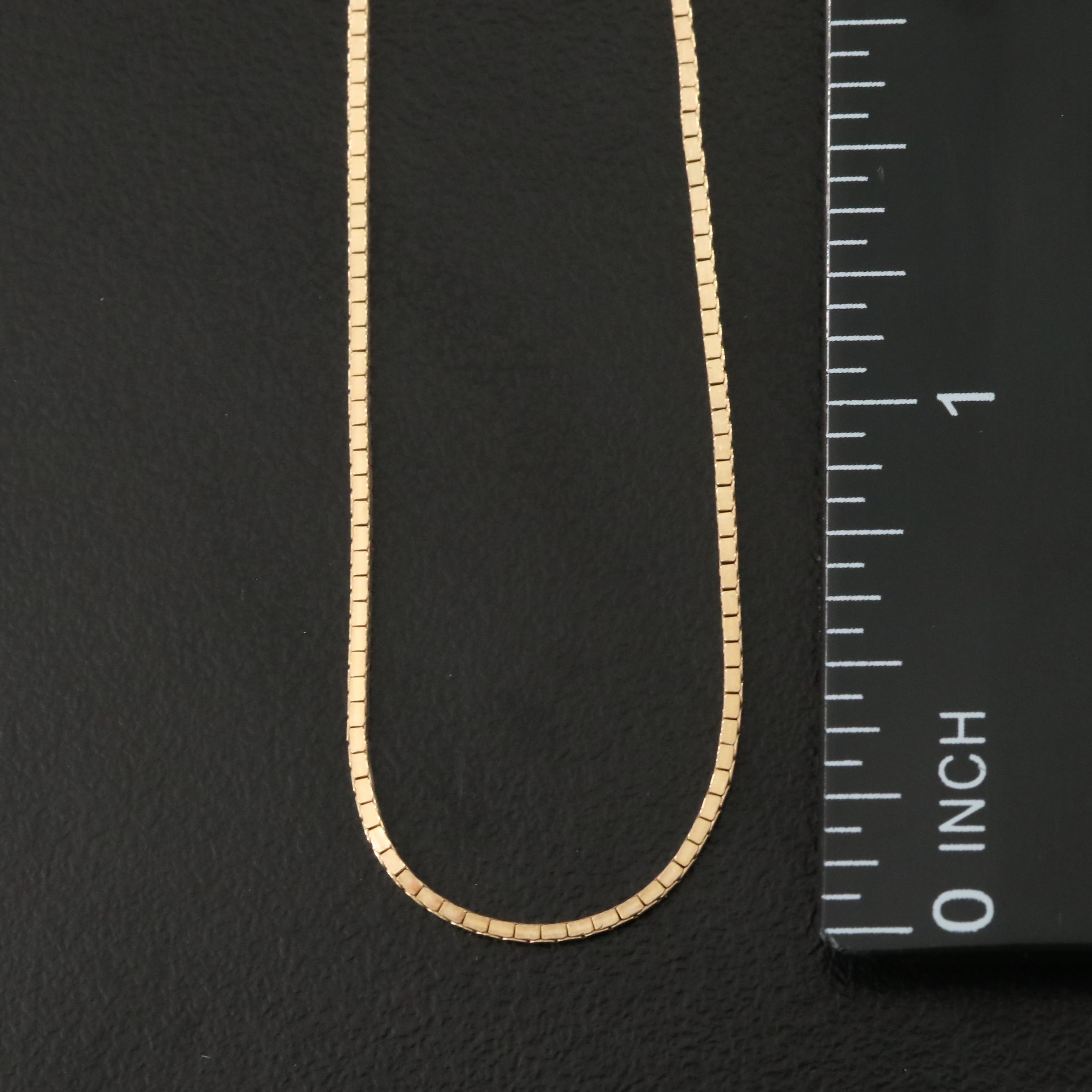 Italian 14K Box Chain Necklace