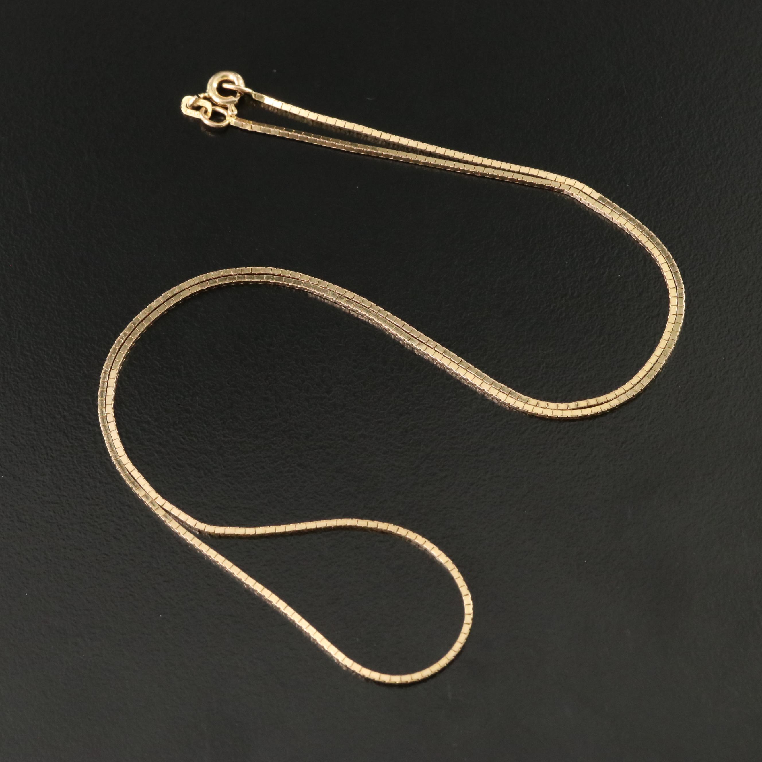 Italian 14K Box Chain Necklace