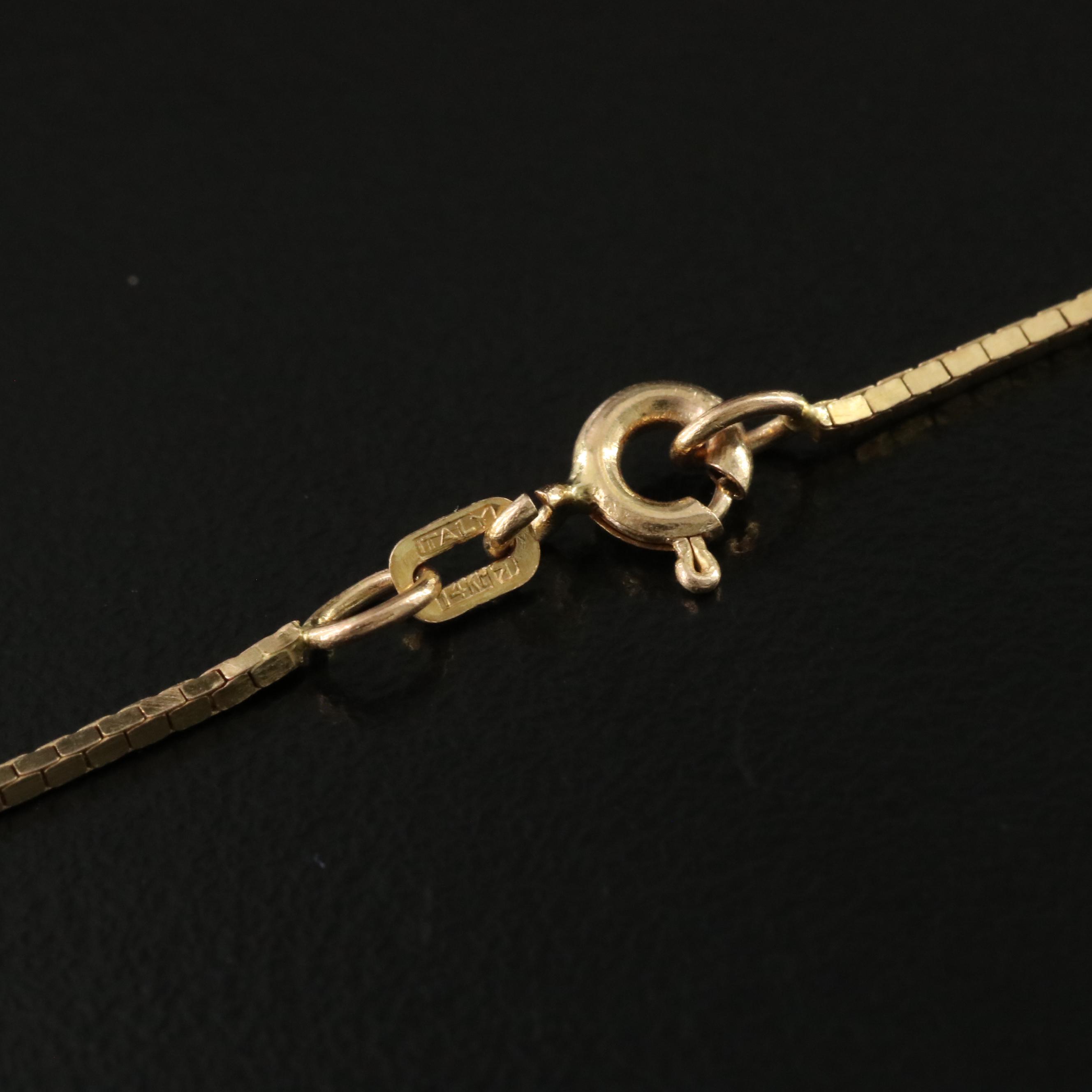 Italian 14K Box Chain Necklace