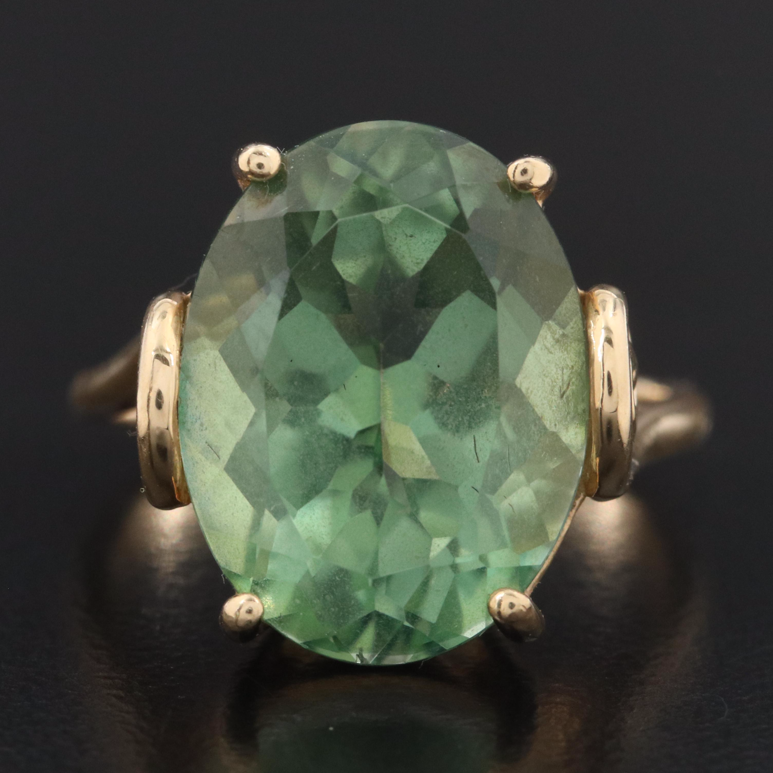 14K 12.00 CT Topaz Ring