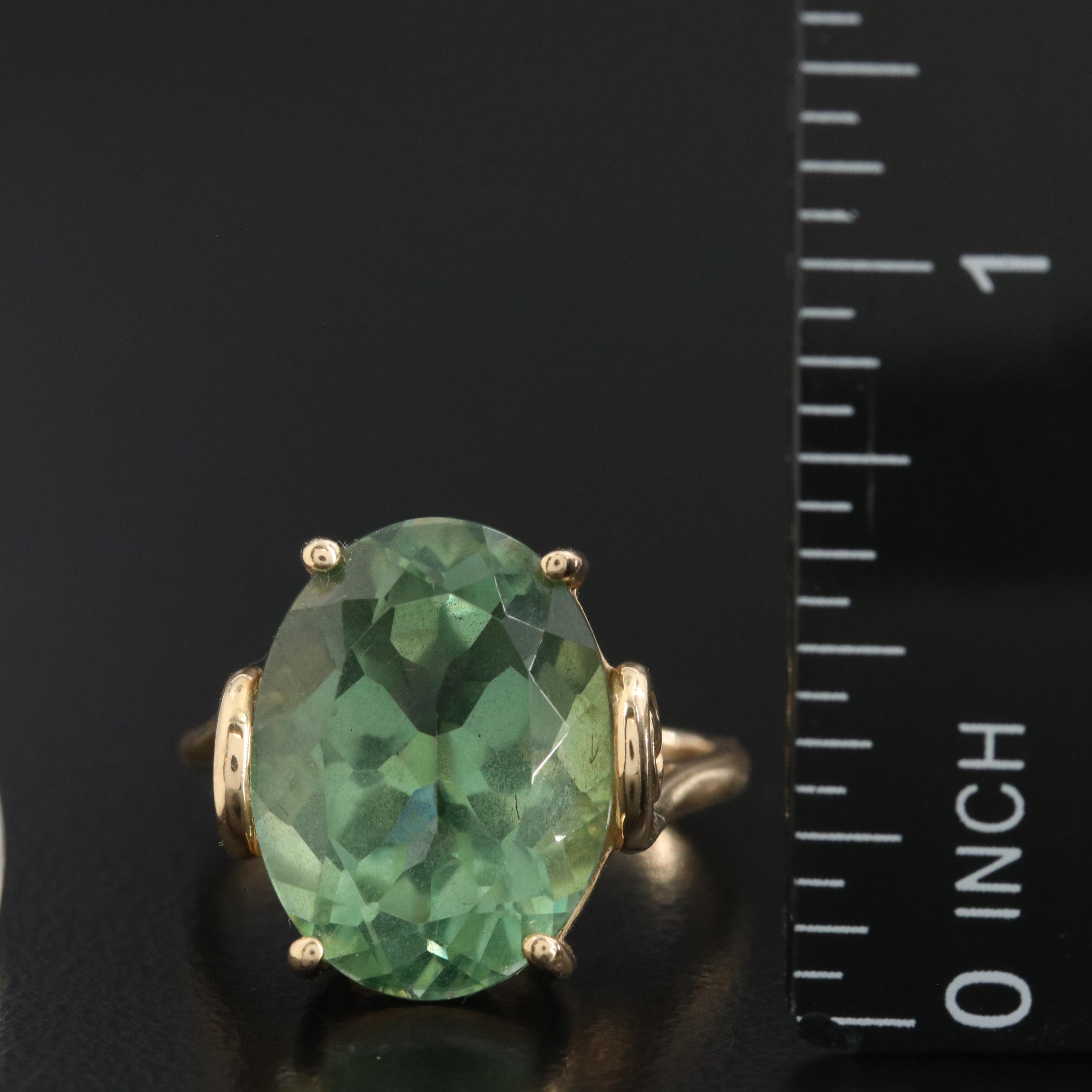 14K 12.00 CT Topaz Ring