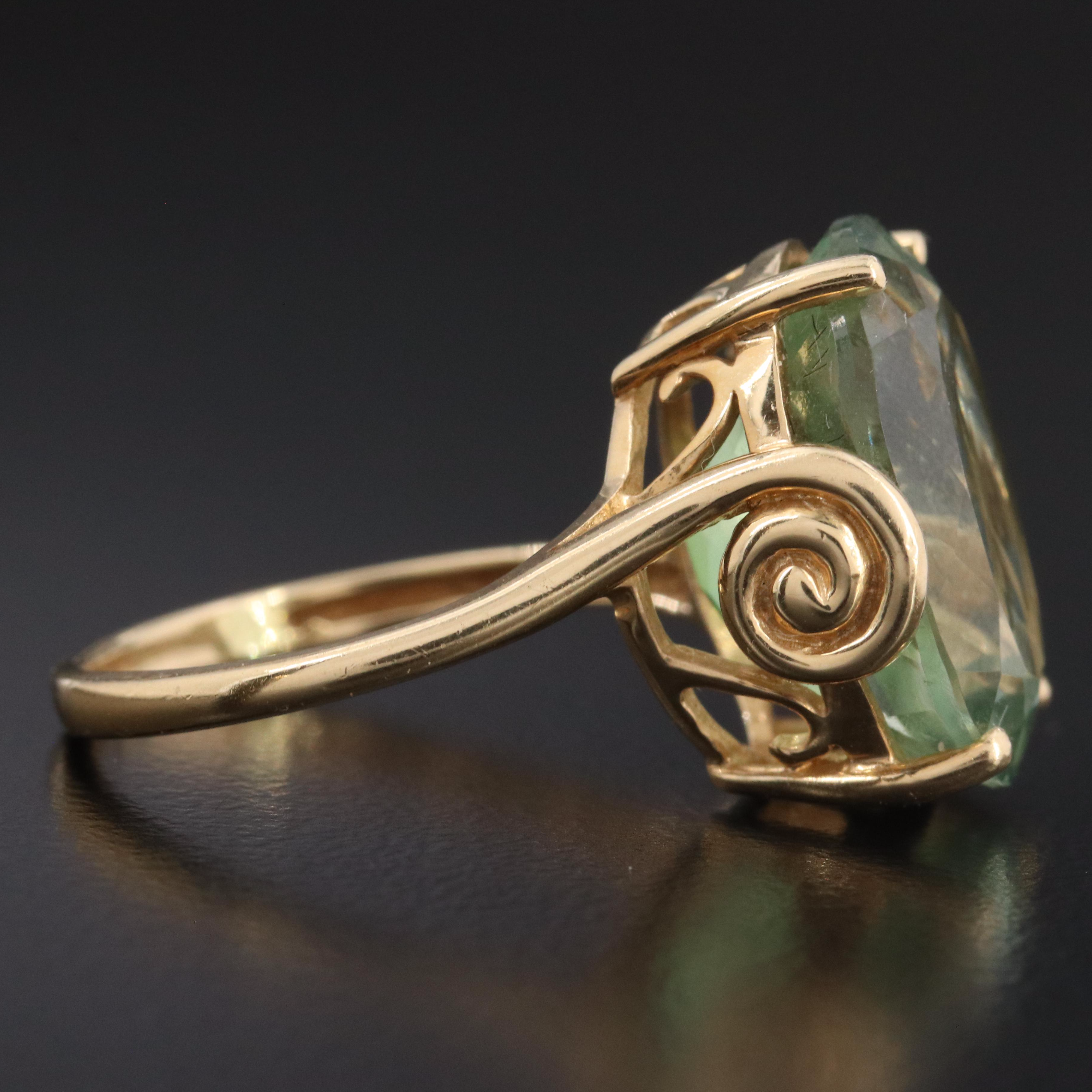 14K 12.00 CT Topaz Ring