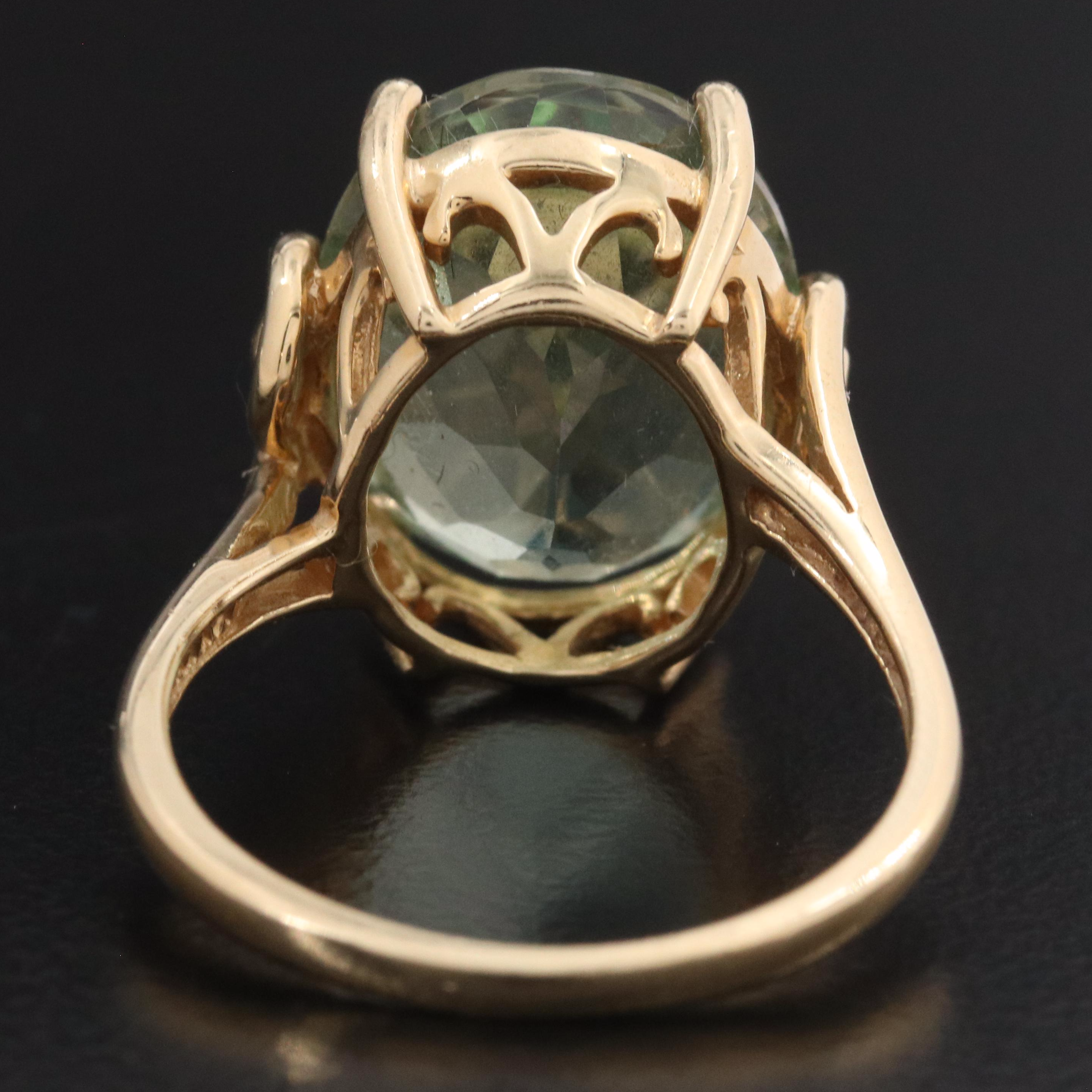 14K 12.00 CT Topaz Ring