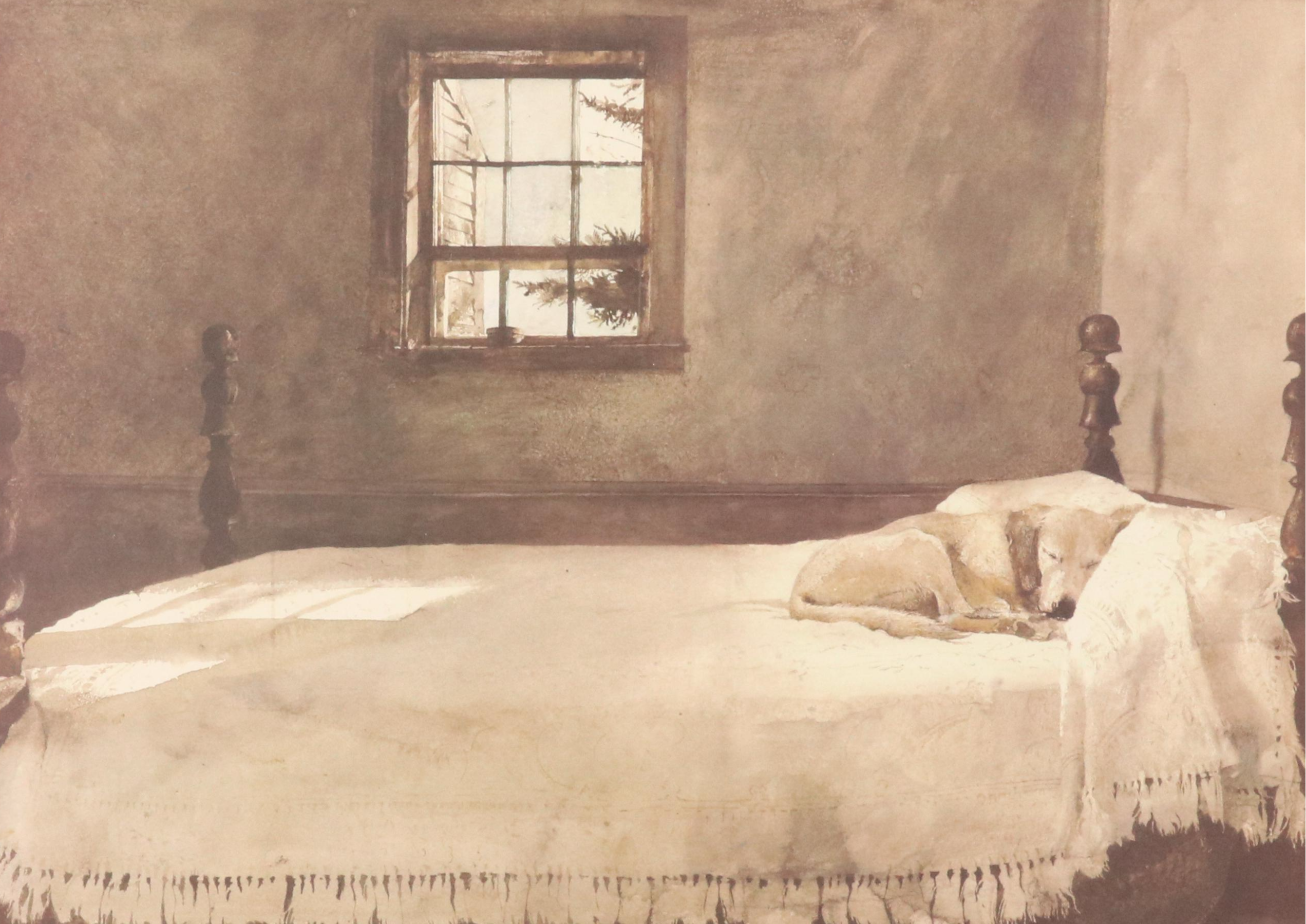Offset Lithograph After Andrew Wyeth "Master Bedroom"