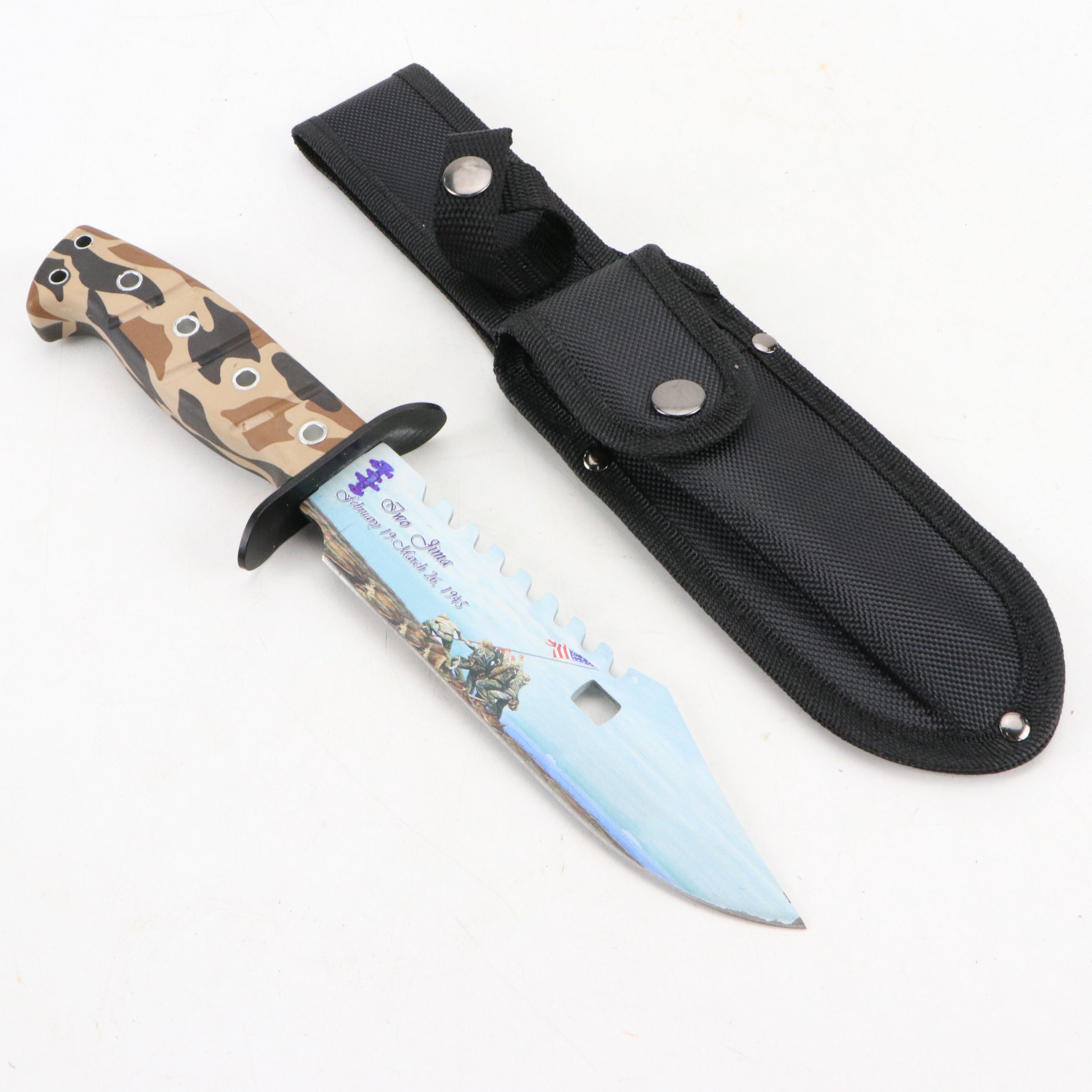 Frost Cutlery Iwo Jima Commemorative and Other Patriotic Fixed Blade Knife