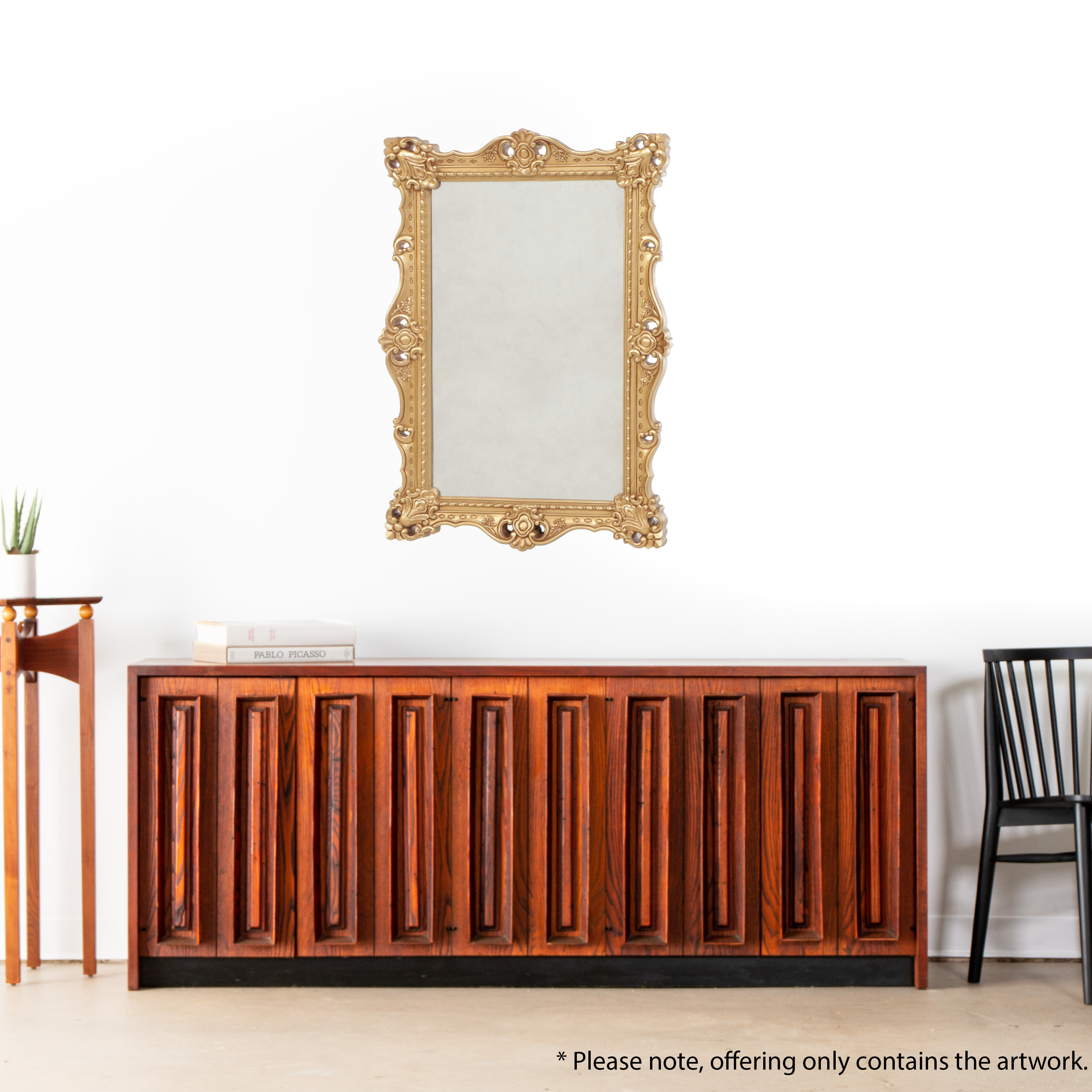 Victorian Style Molded Plastic Wall Mirror