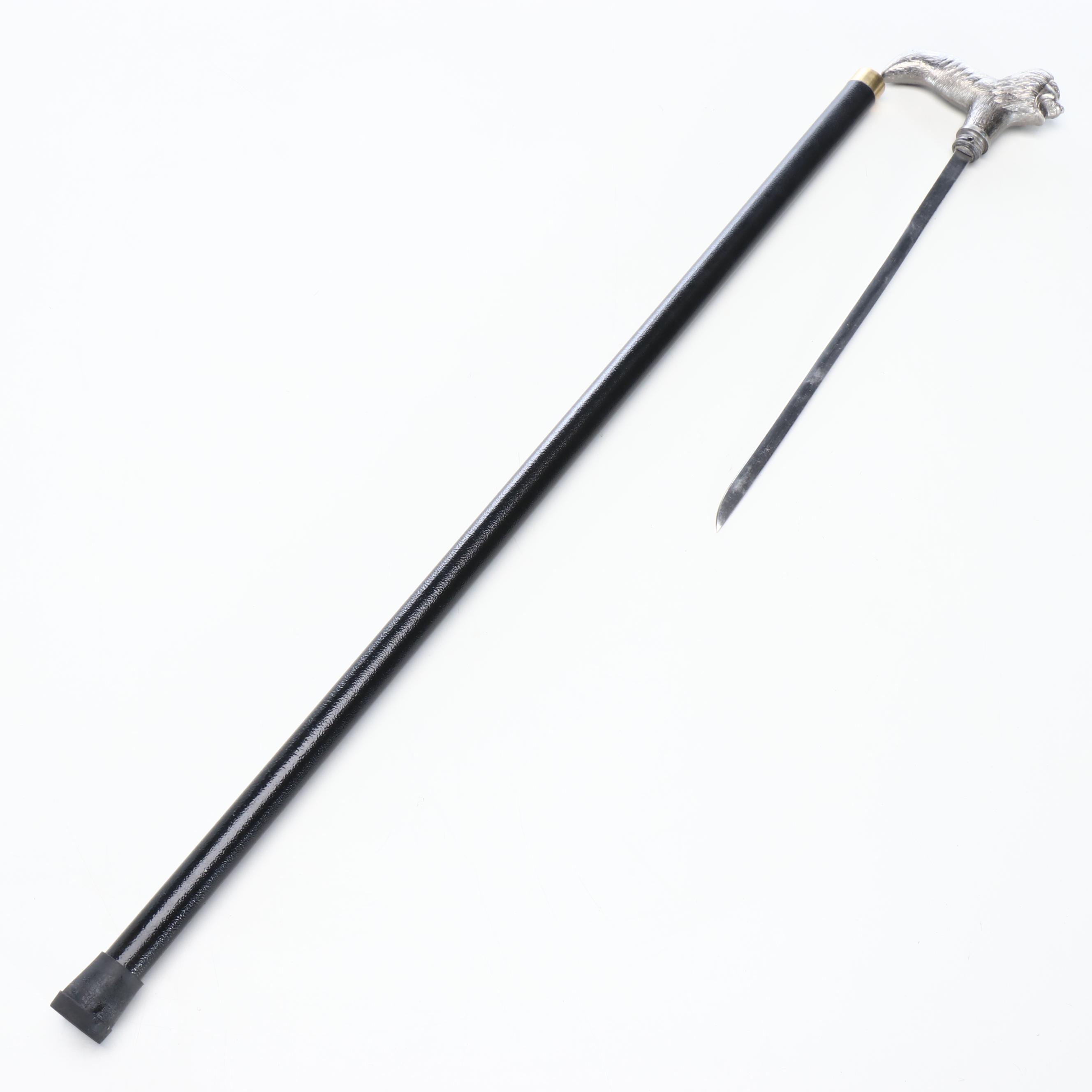 Lion Derby-Handled Sword Cane