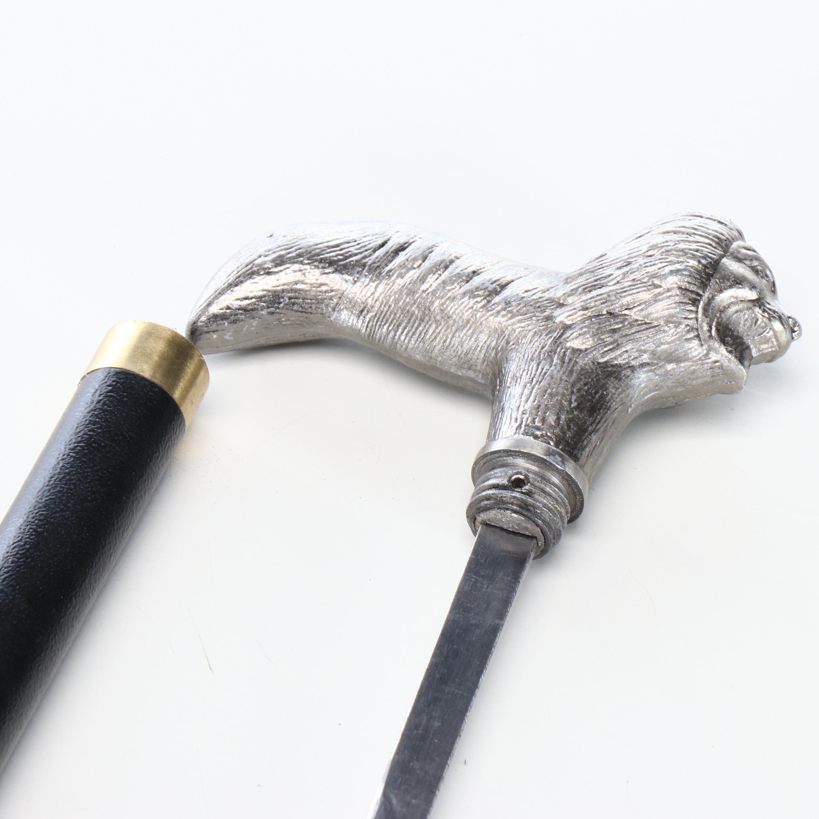 Lion Derby-Handled Sword Cane