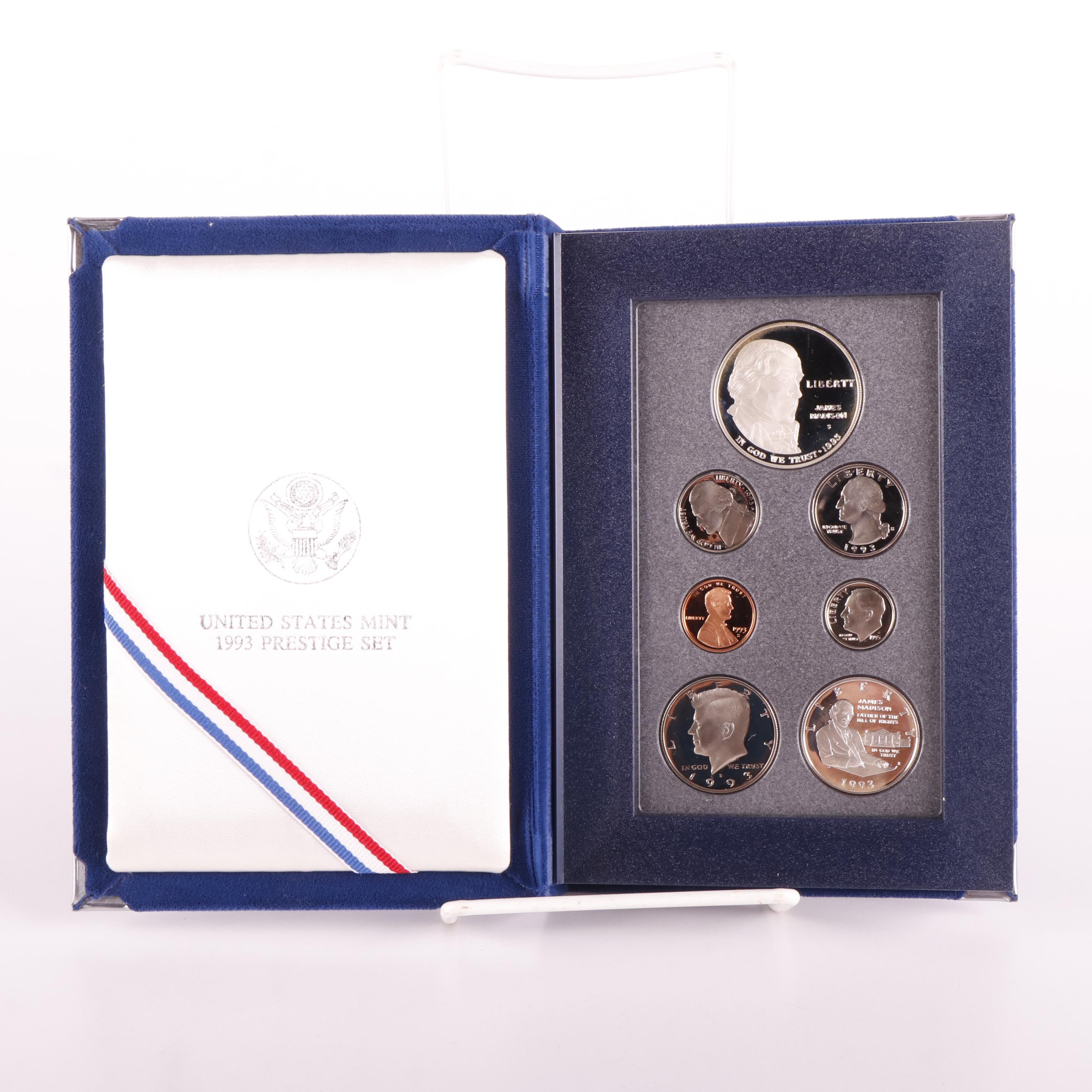 Group of Four U.S. Prestige Proof Sets 1984, 1986, 1992, and 1993