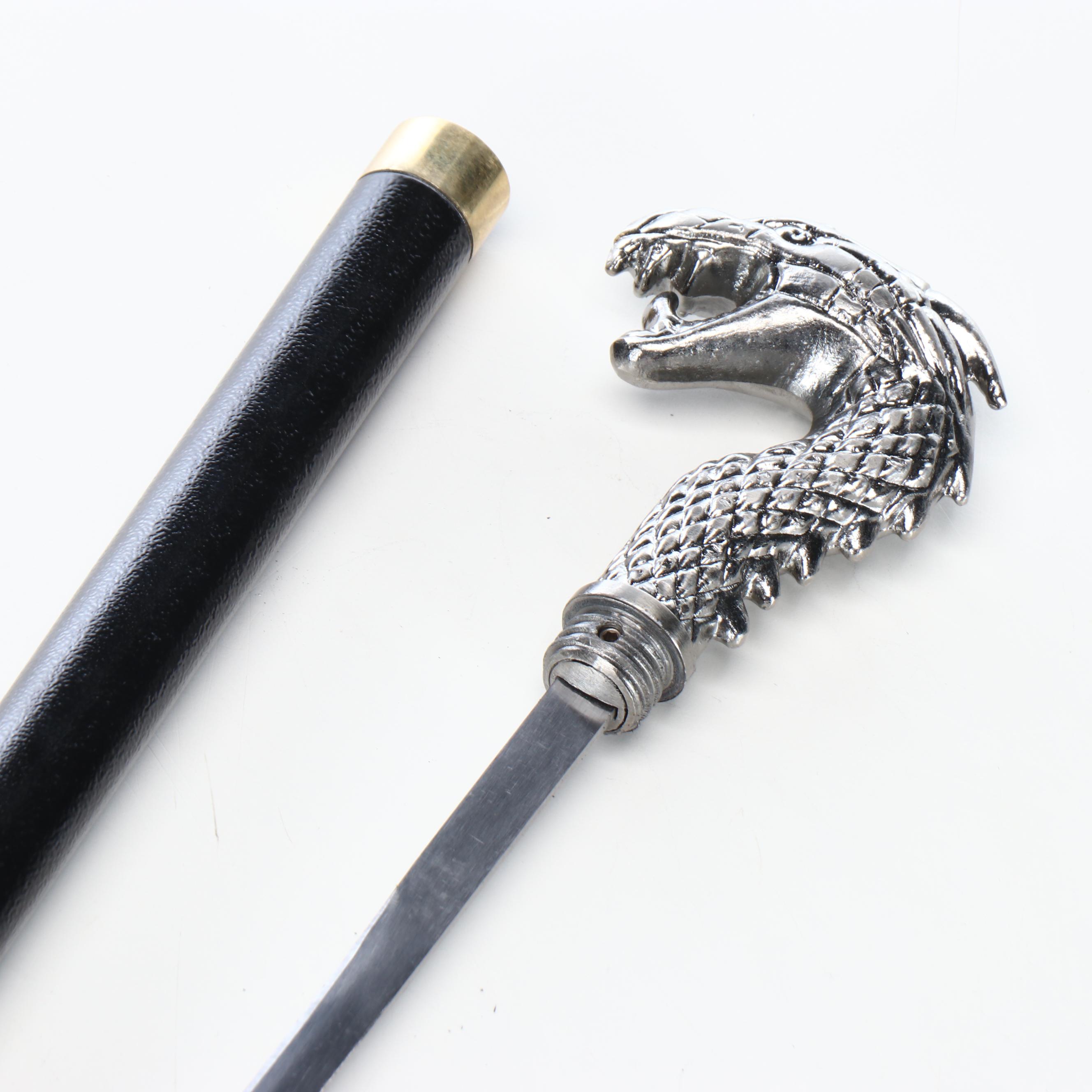 Dragon Head Handled Sword Cane