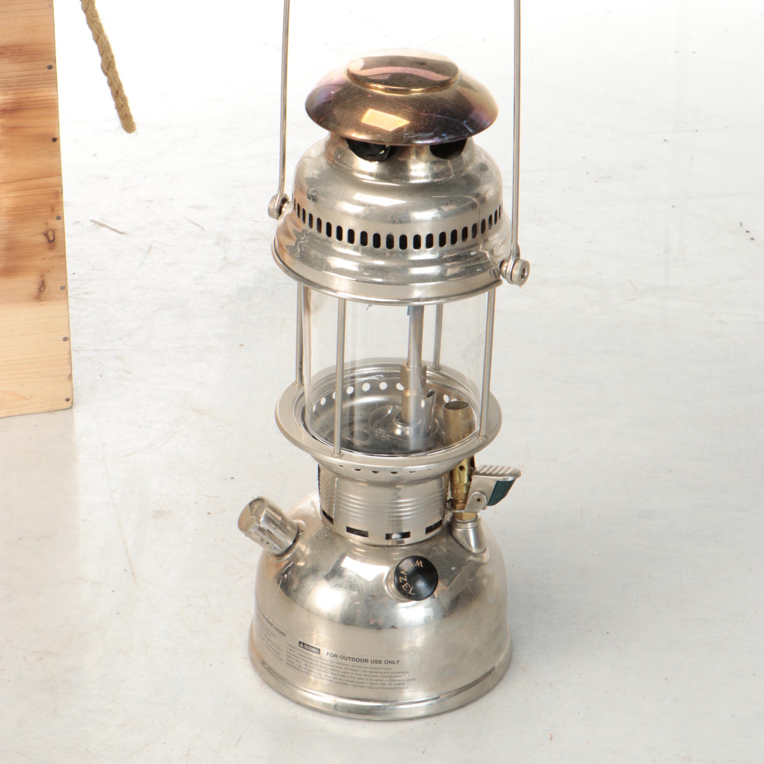 Wenzel Nickle Plate Brass Pressure Lantern