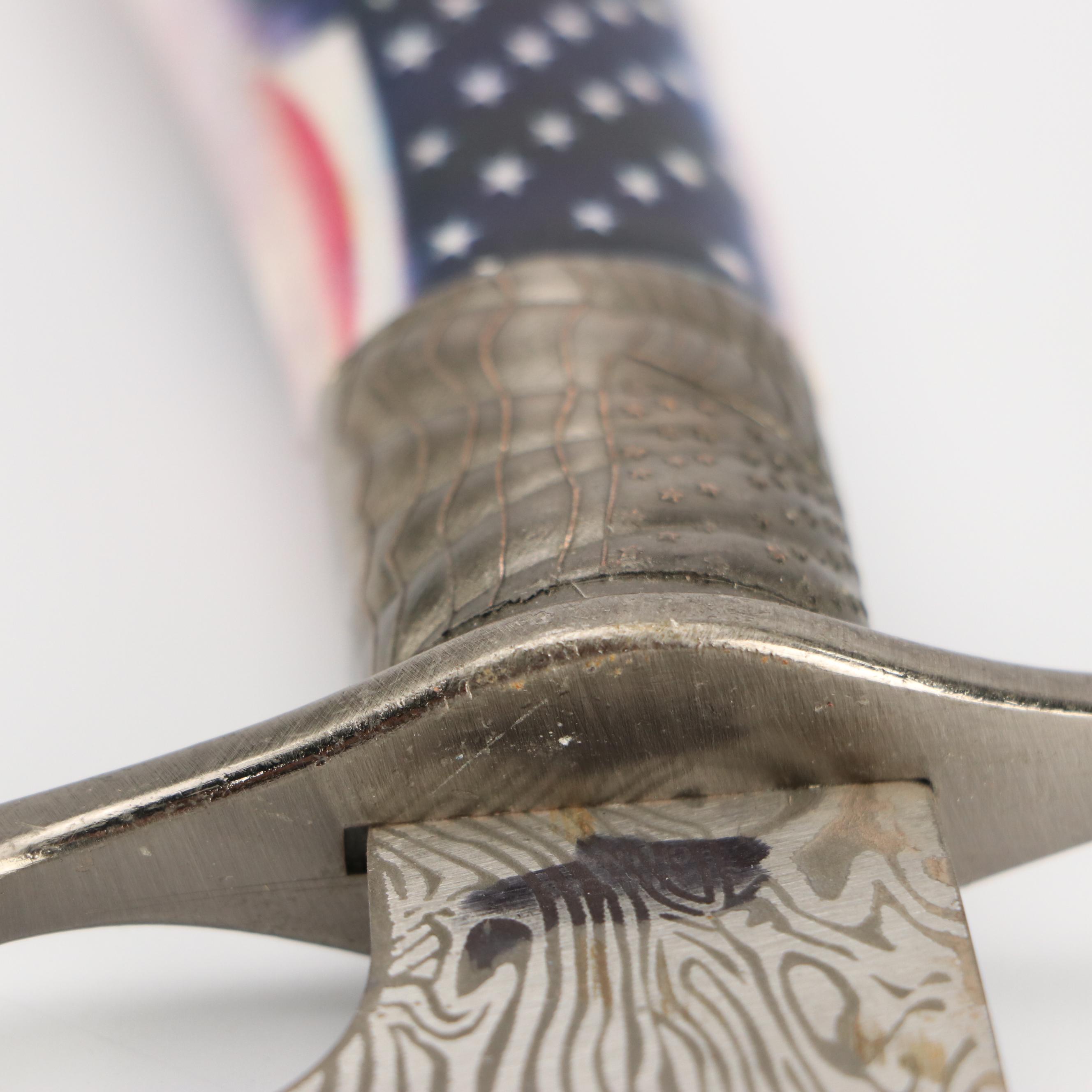 Frost Cutlery Iwo Jima Commemorative with Other Patriotic Fixed Blade Knife