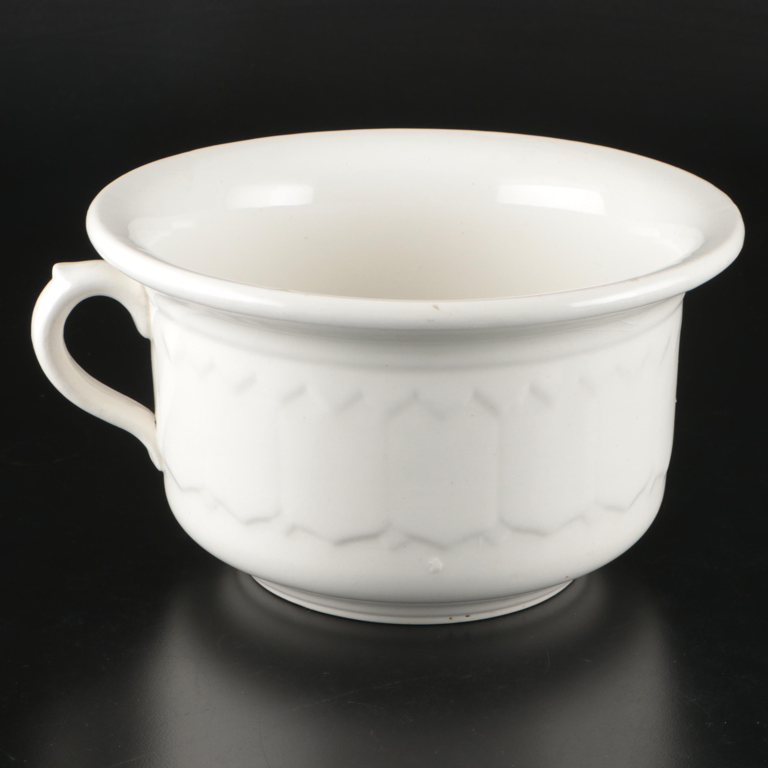 KT & K Porcelain Sugar Bowl with Ironstone China Chamber Pot