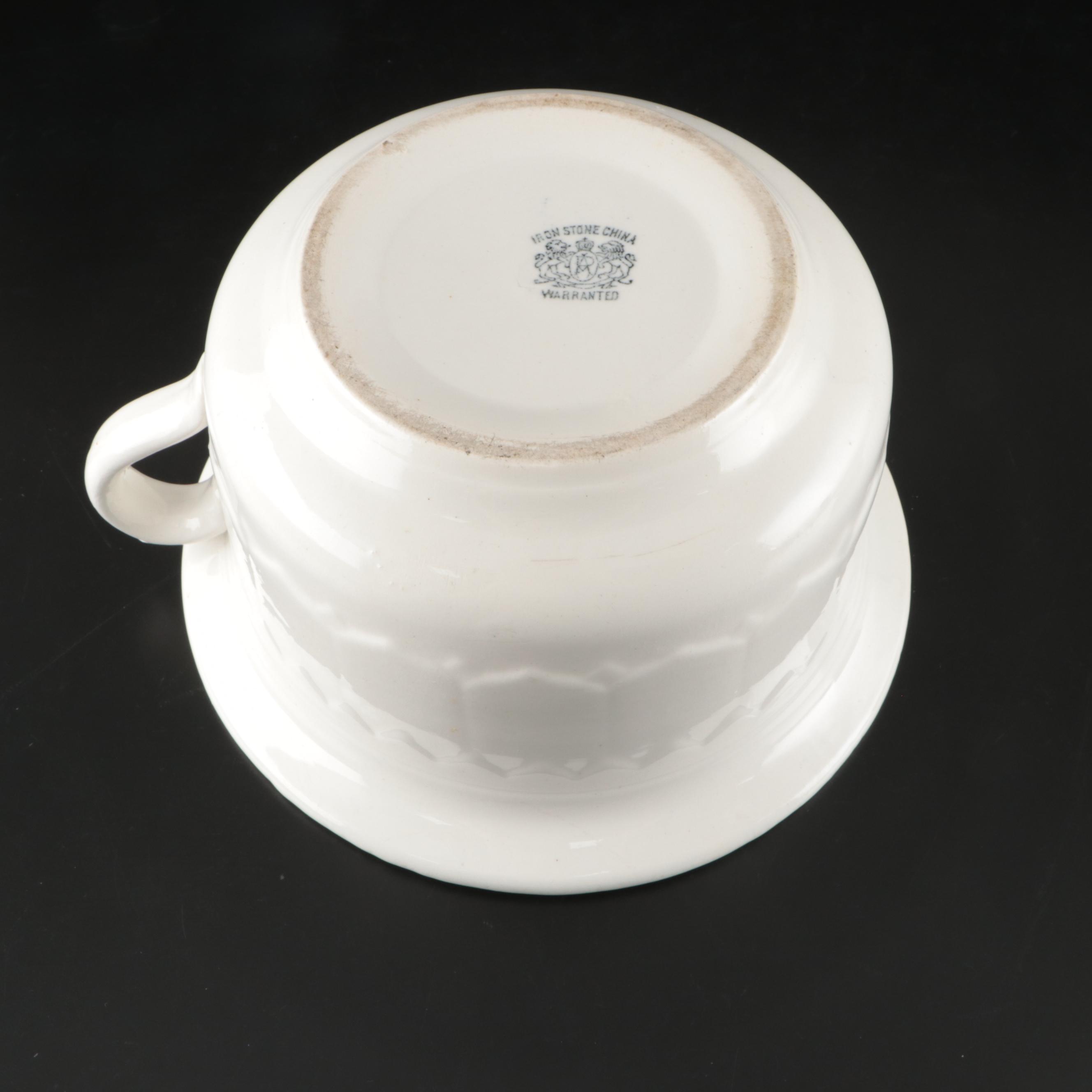 KT & K Porcelain Sugar Bowl with Ironstone China Chamber Pot