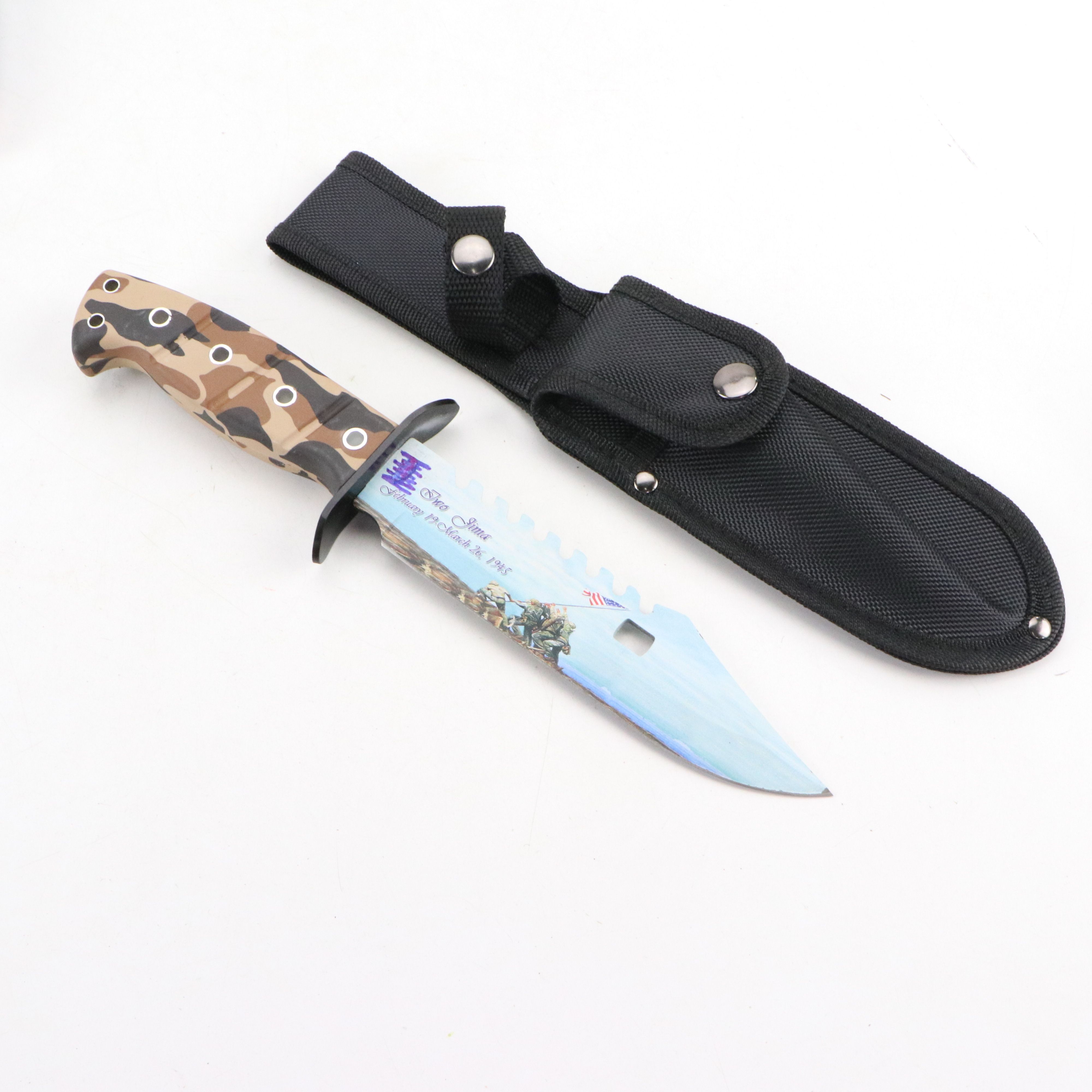Frost Cutlery Iwo Jima Commemorative and Other Patriotic Fixed Blade Knife