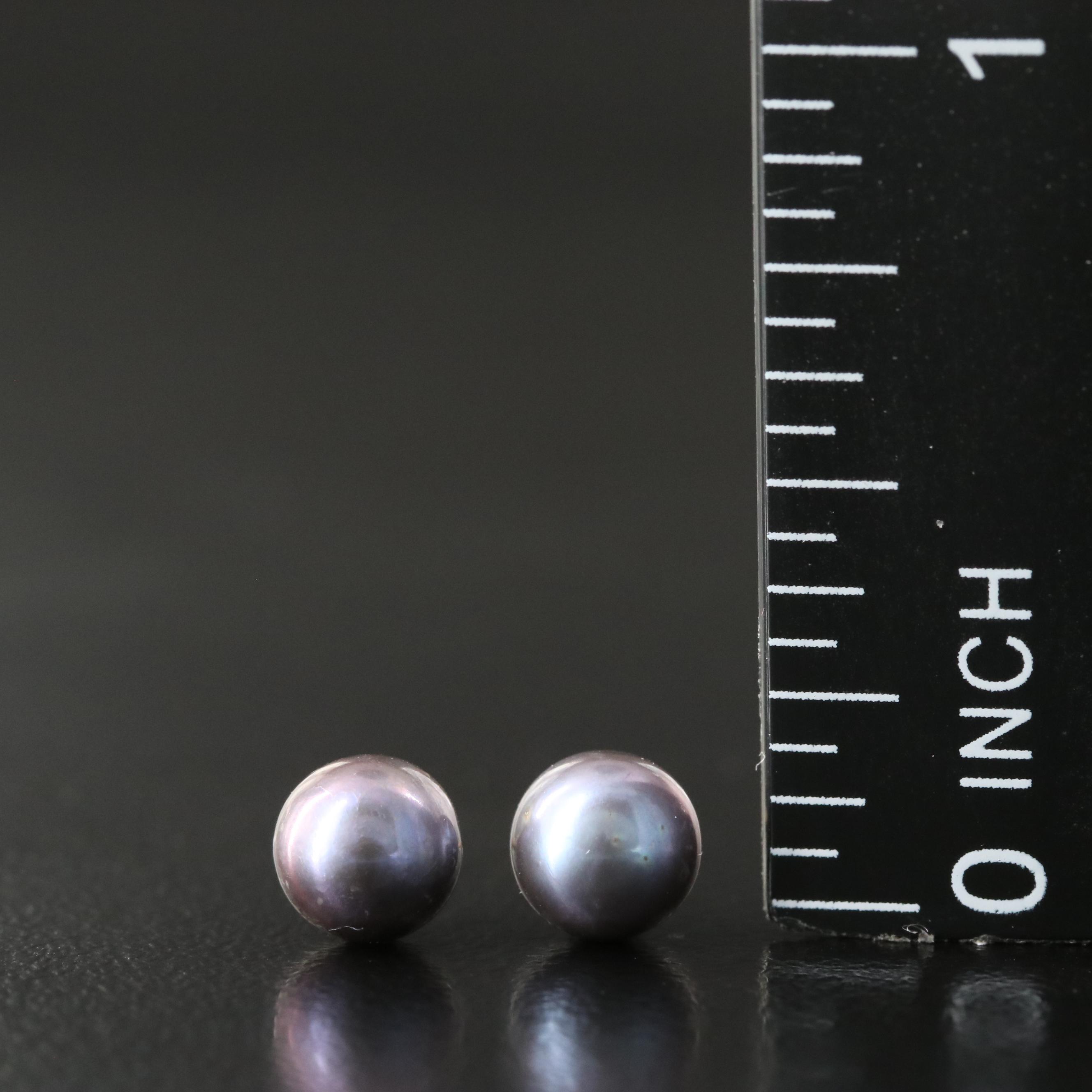 14K Pearl Stud Earrings