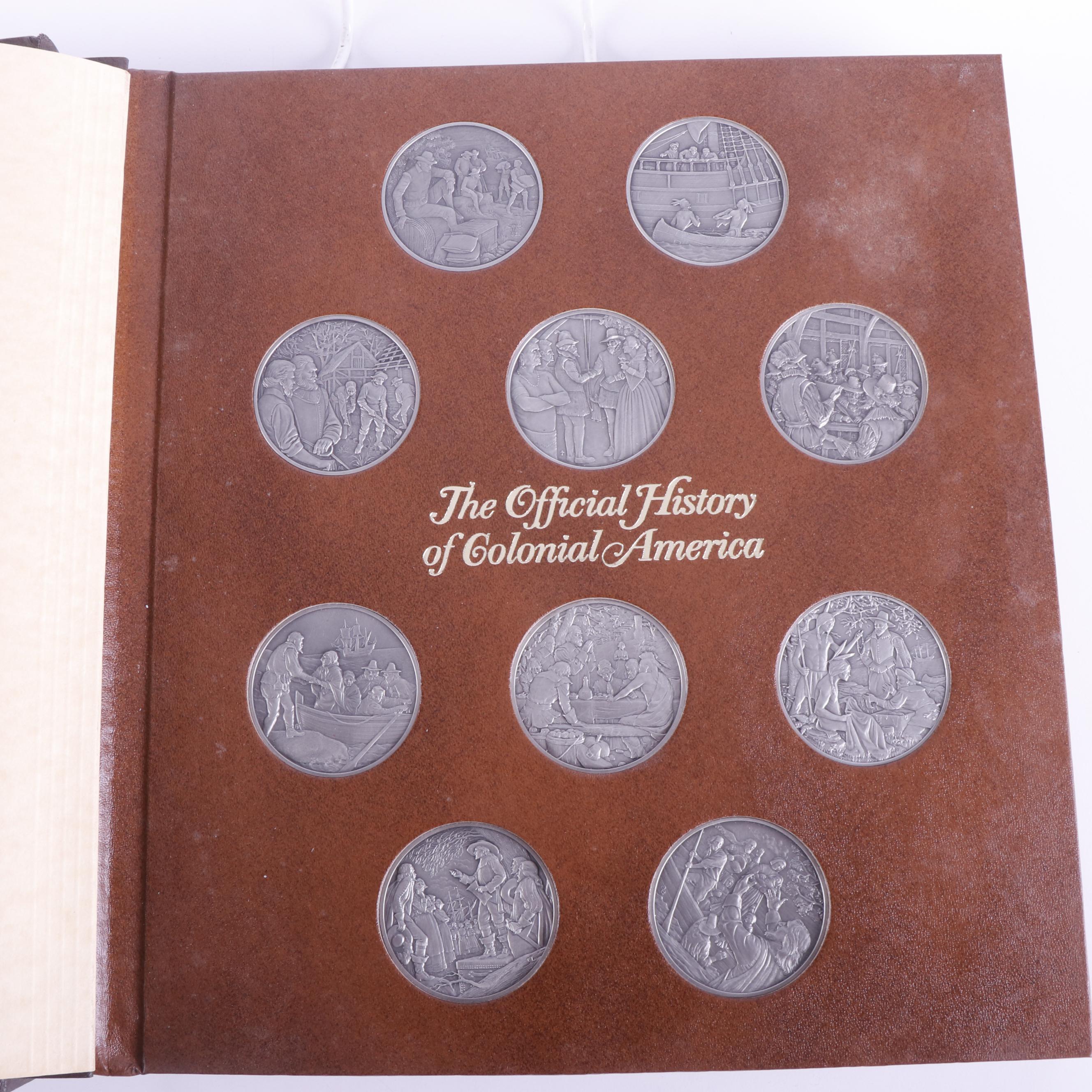 History of Colonial America in Pewter Medals by the Franklin Mint