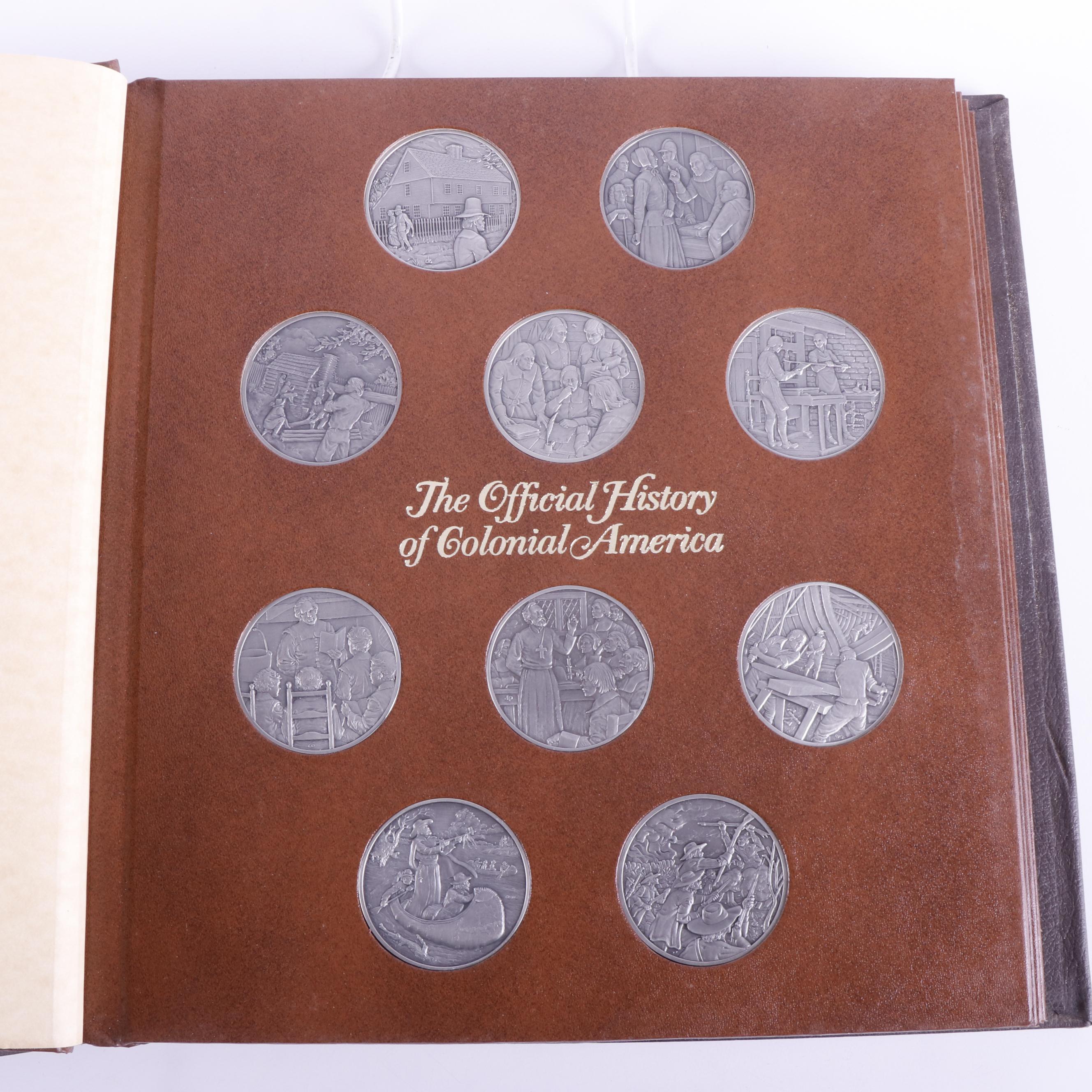 History of Colonial America in Pewter Medals by the Franklin Mint