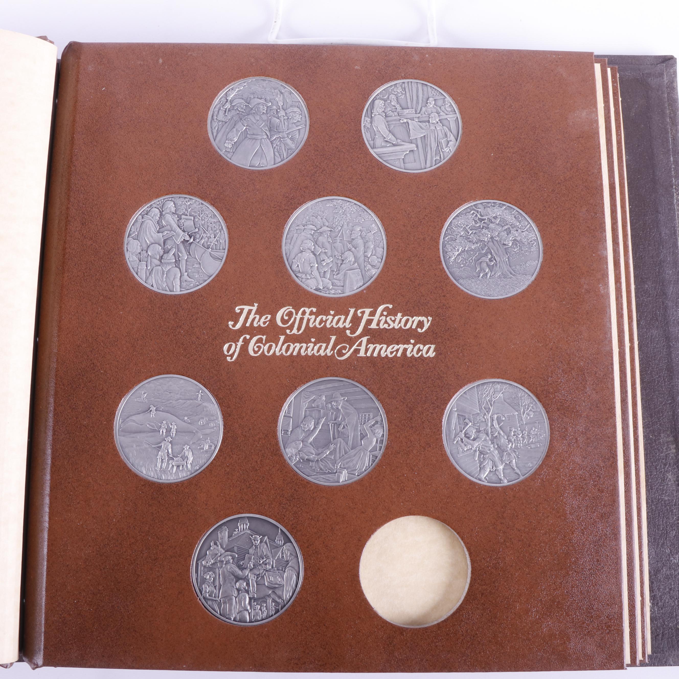 History of Colonial America in Pewter Medals by the Franklin Mint