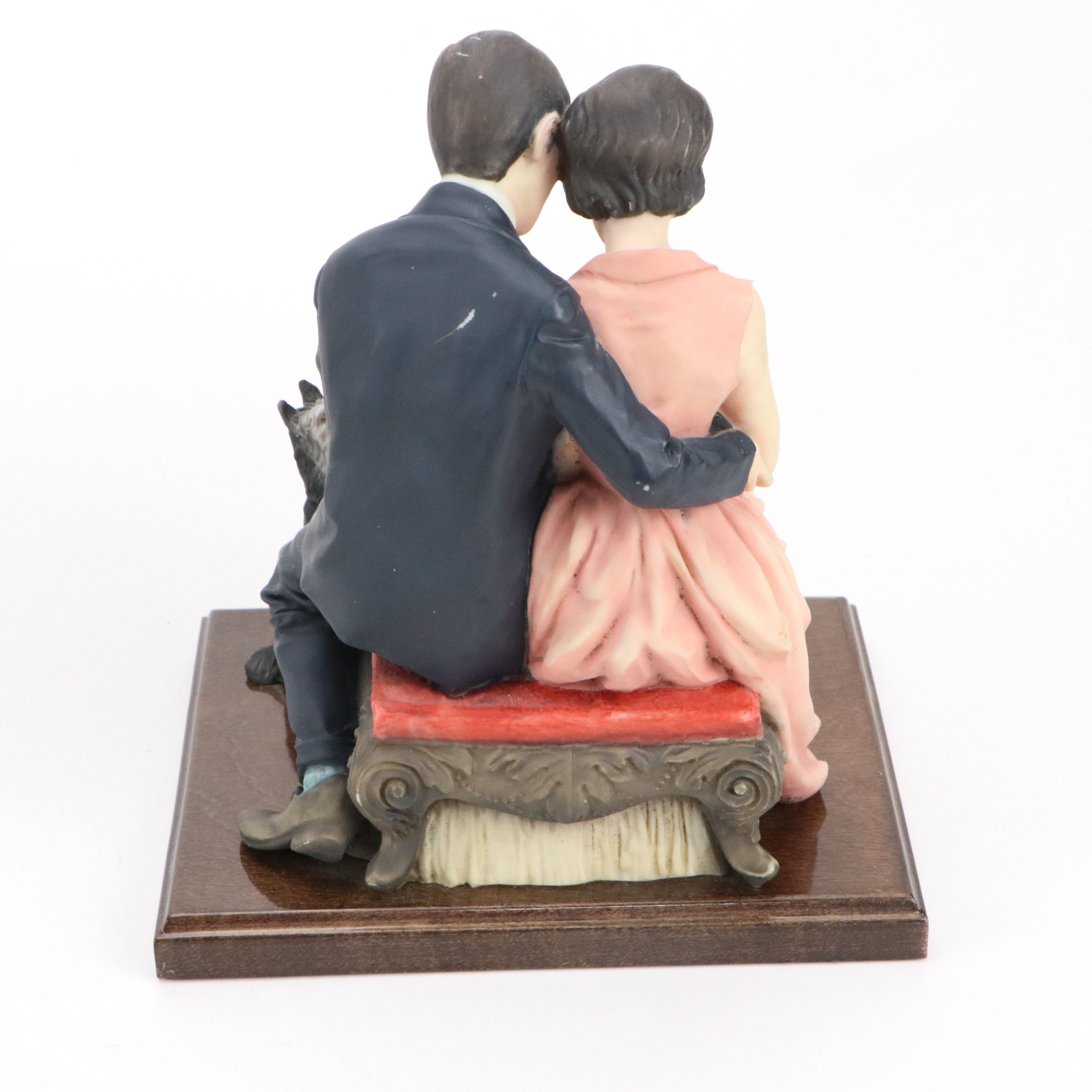 Knowles "A Couple's Commitmet" Plate with Figurines after Norman Rockwell