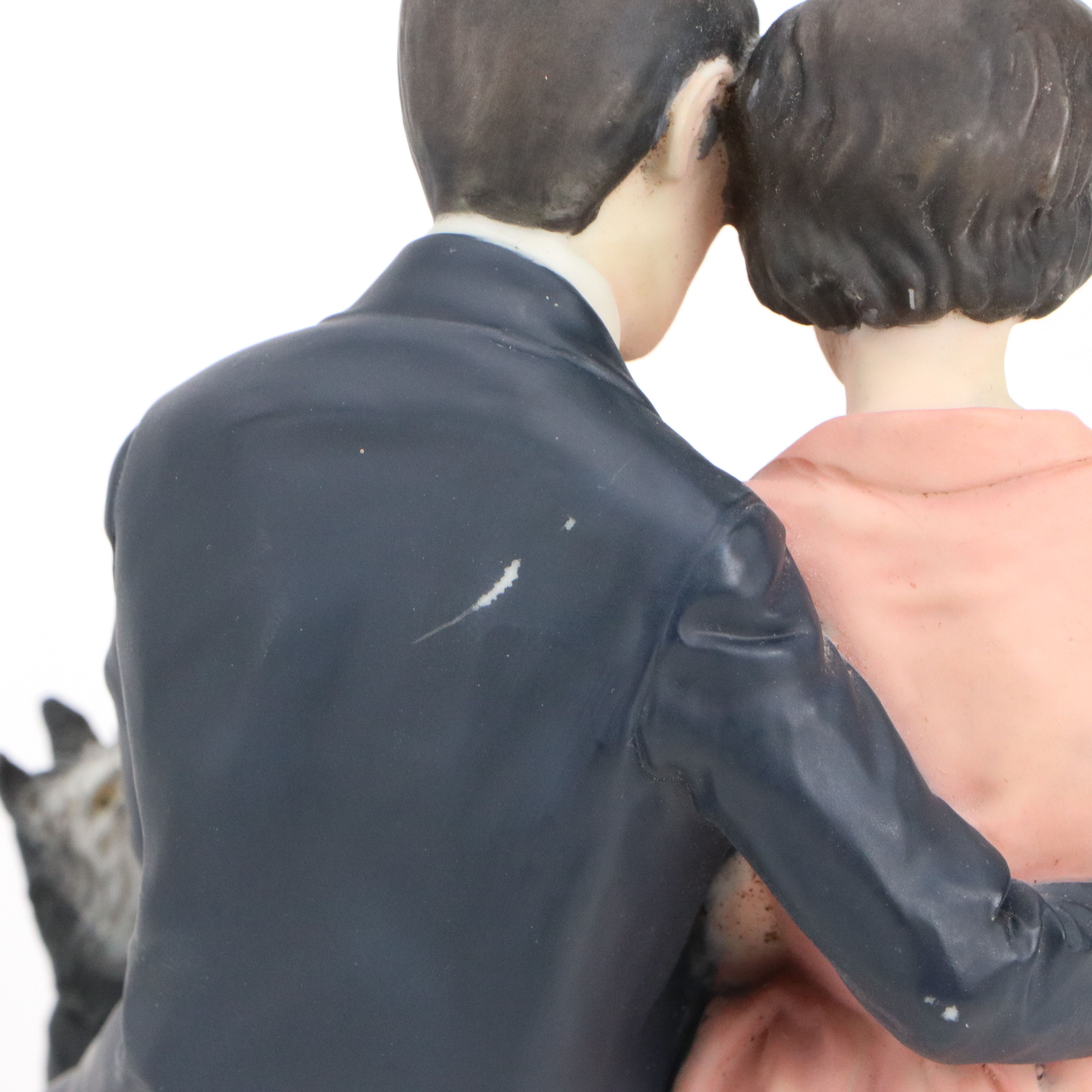 Knowles "A Couple's Commitmet" Plate with Figurines after Norman Rockwell