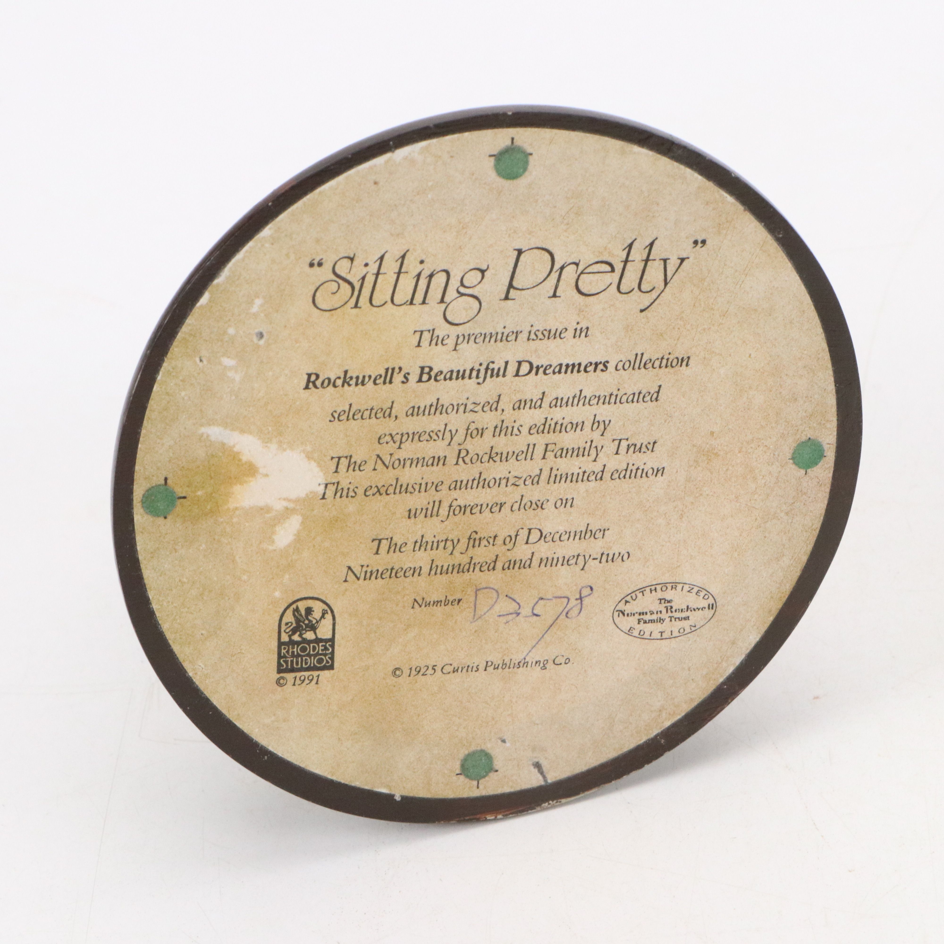 Knowles "A Couple's Commitmet" Plate with Figurines after Norman Rockwell