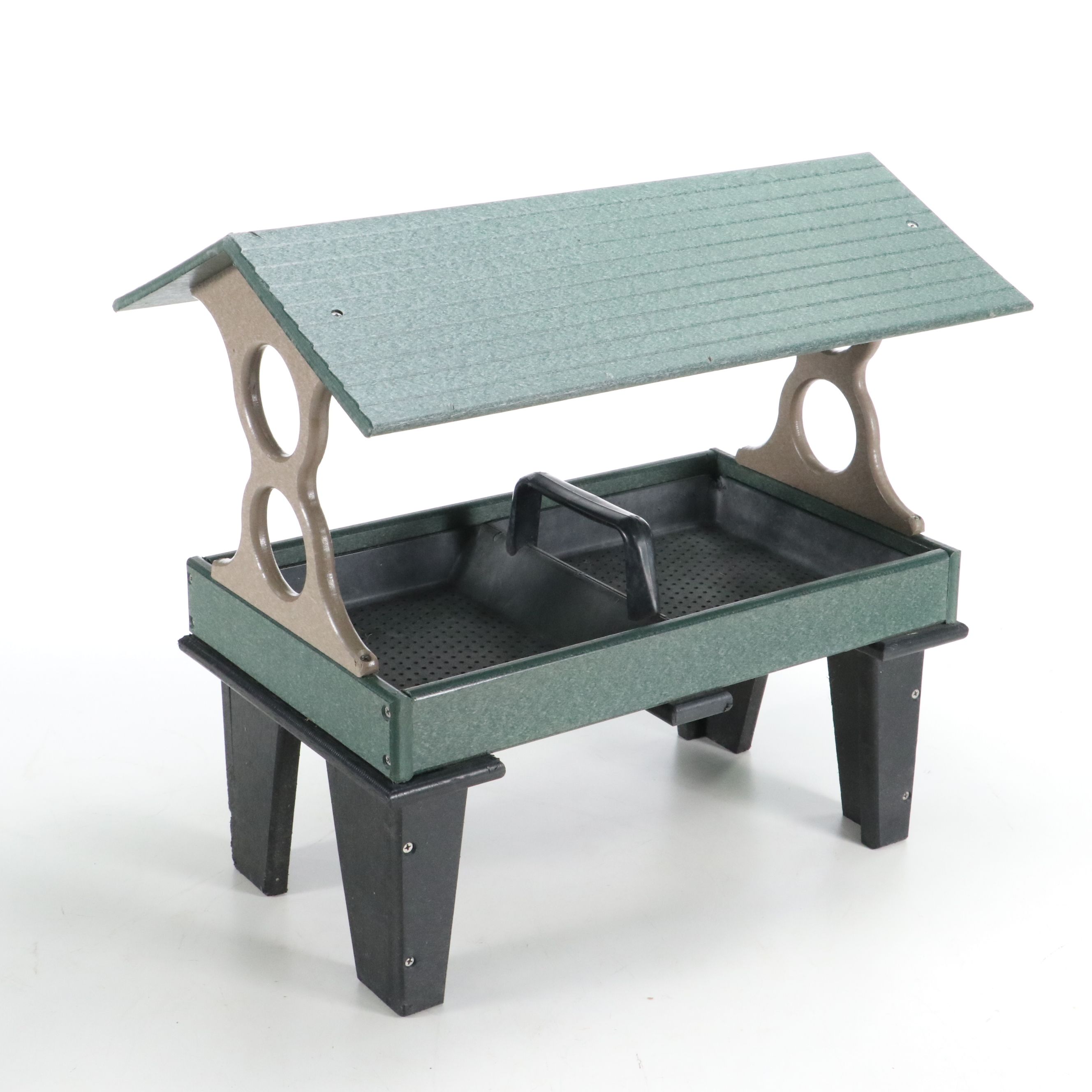 Erva Heated Birdbath with Ground Bird Feeder and Planter