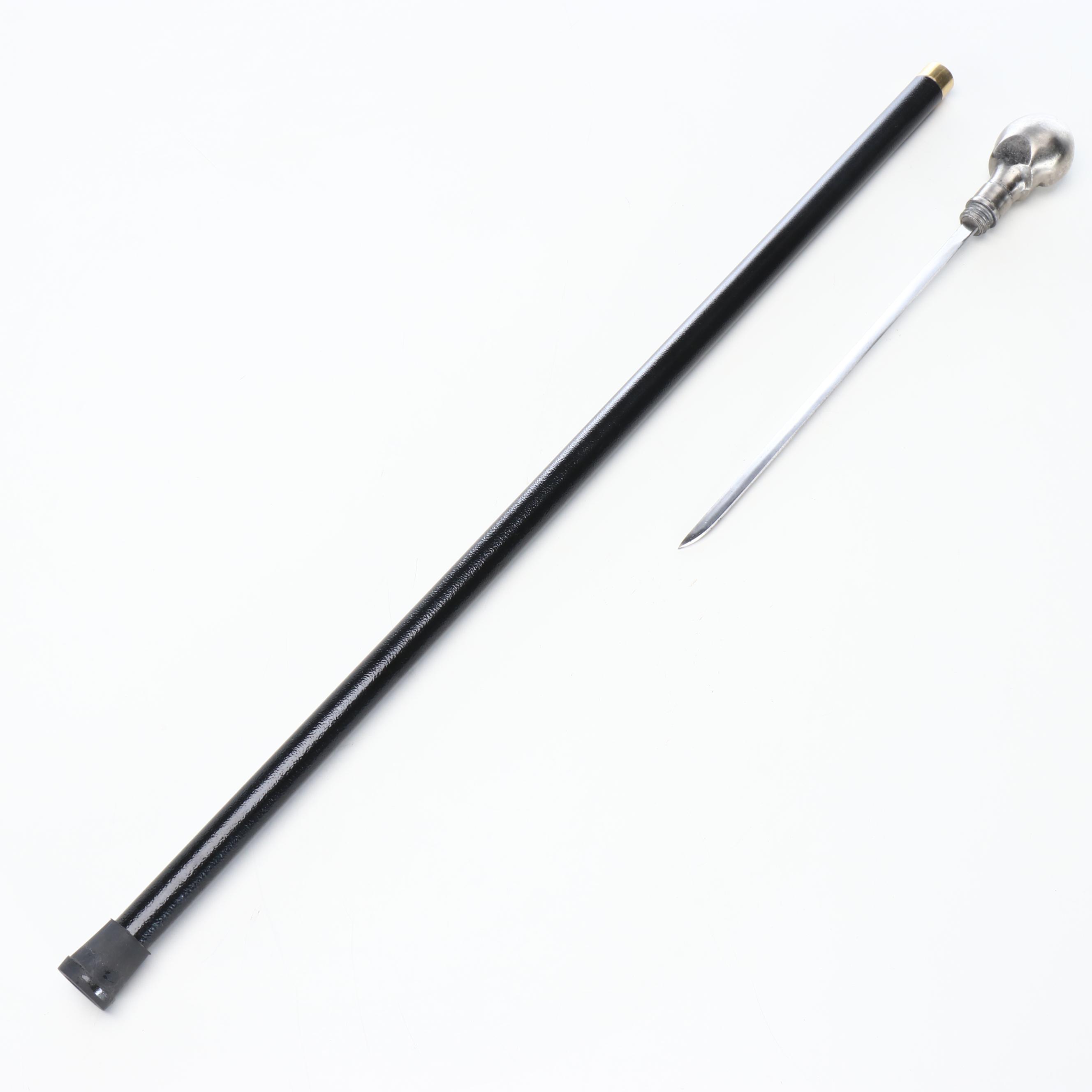 Skull Knob Handled Sword Cane