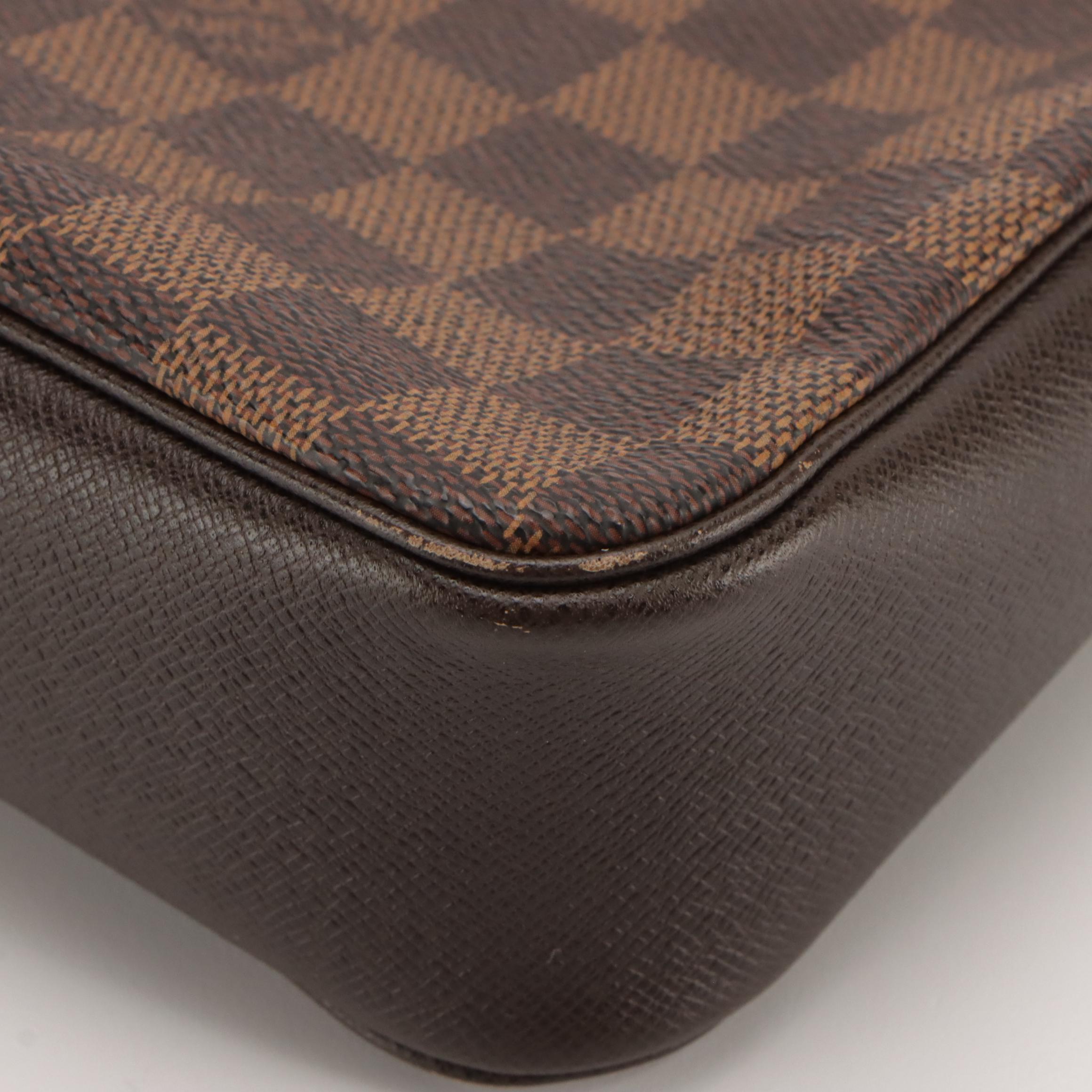 Louis Vuitton Trousse Makeup Bag in Damier Ebene Canvas