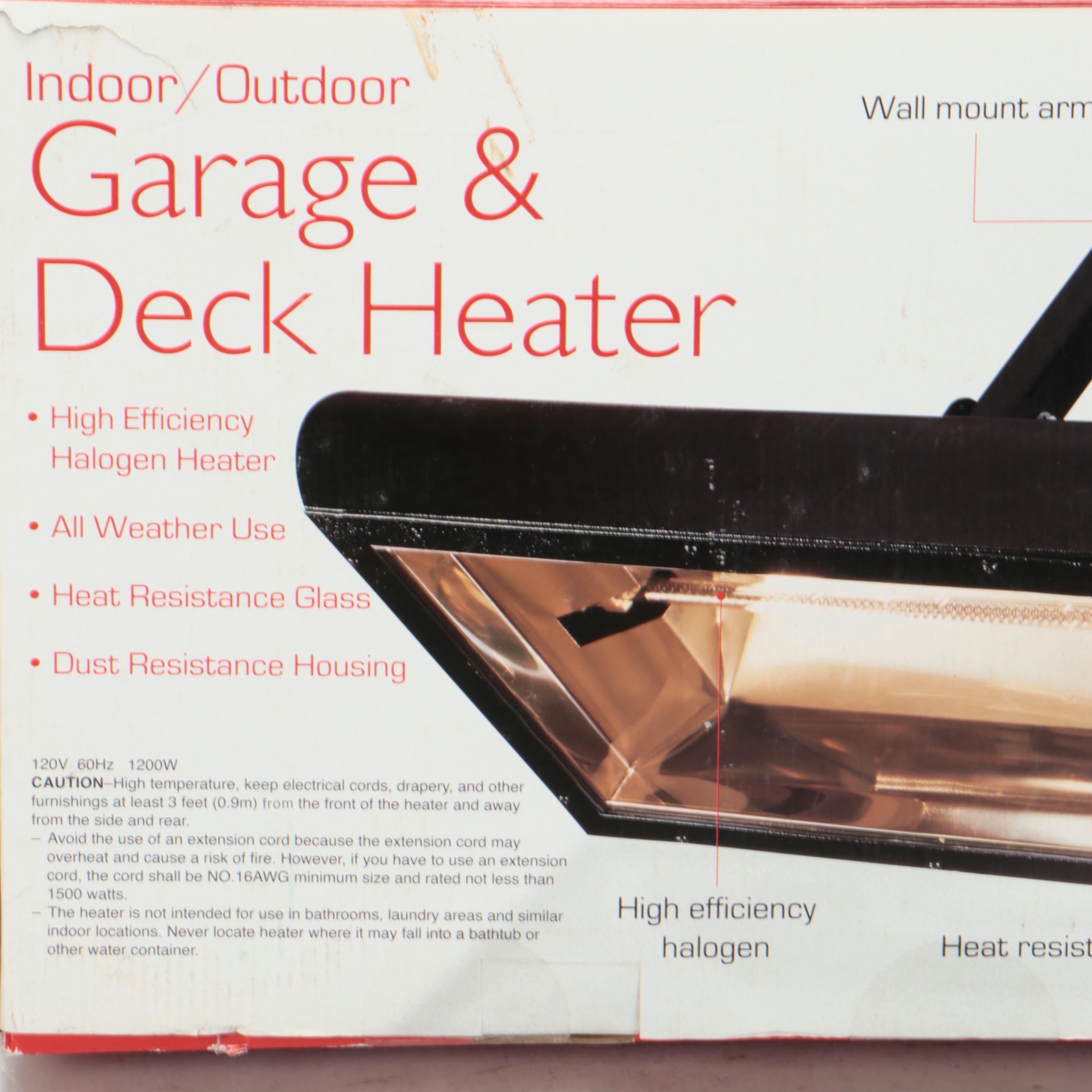 Indoor/Outdoor Garage and Deck Heater