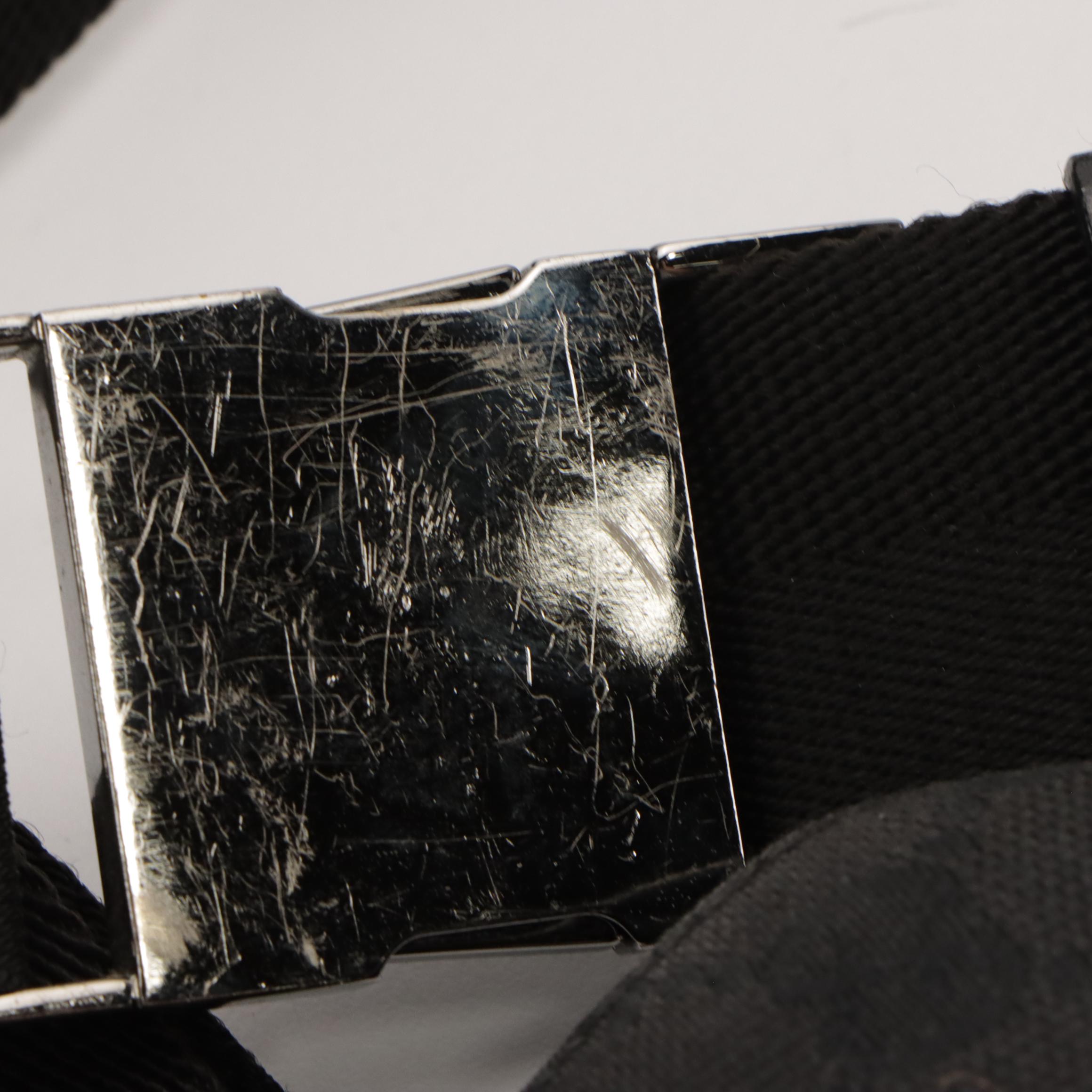 Gucci Front-Flap Belt Bag in Black GG Canvas and Leather Trim