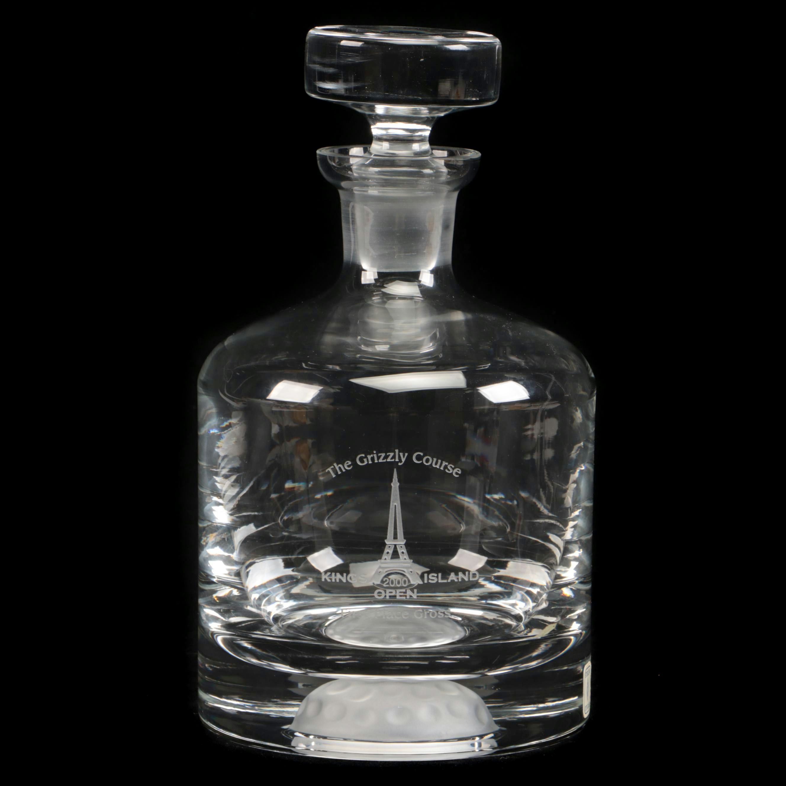 Sterling Cut Glass Golf Ball Decanter