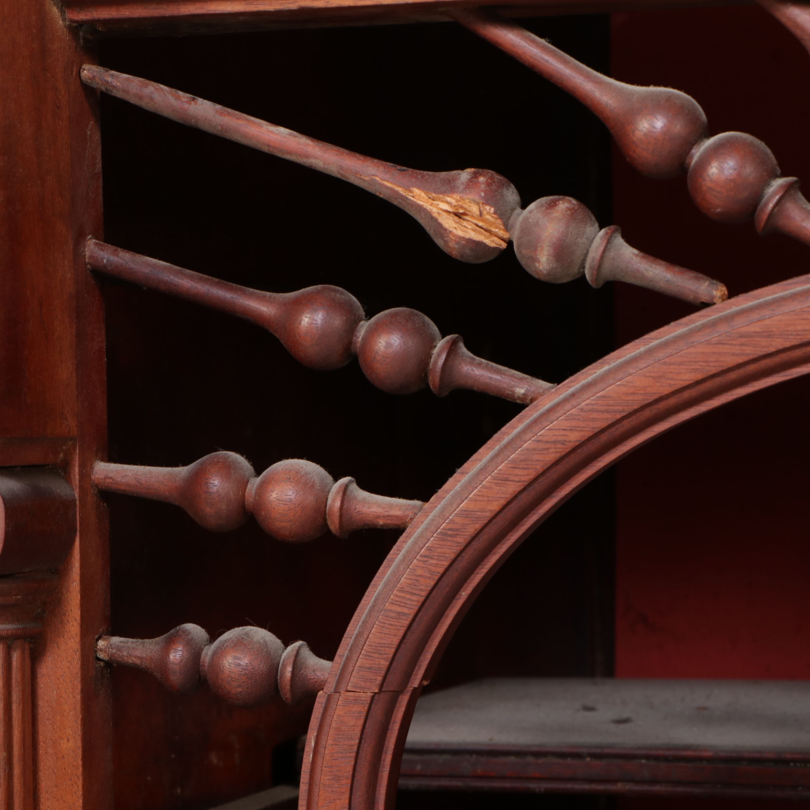 Victorian Aesthetic Movement Style Carved Wood Cabinet, Late 19th Century