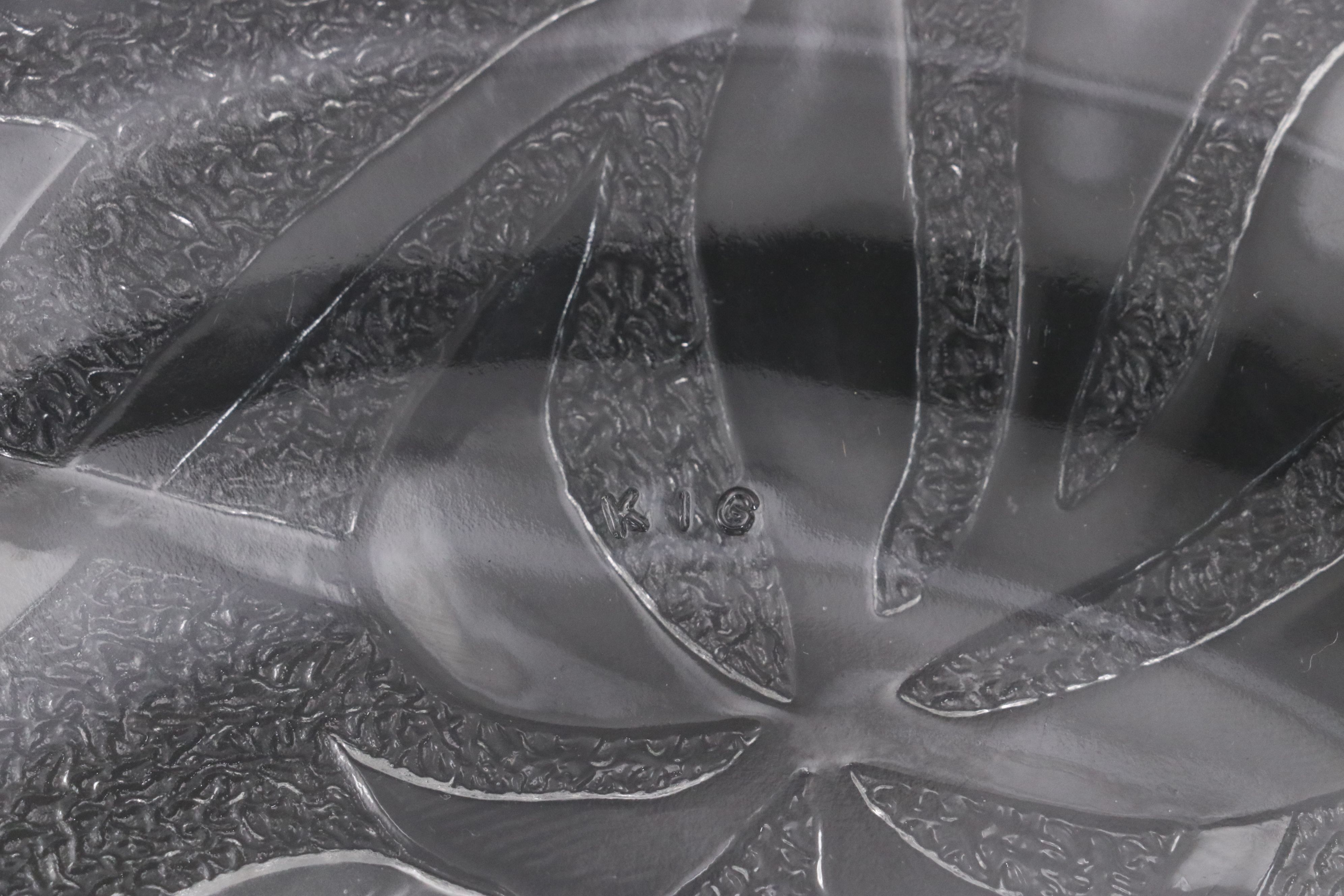 Kig Frosted Hibiscus Flower Pattern Glass Dinnerware