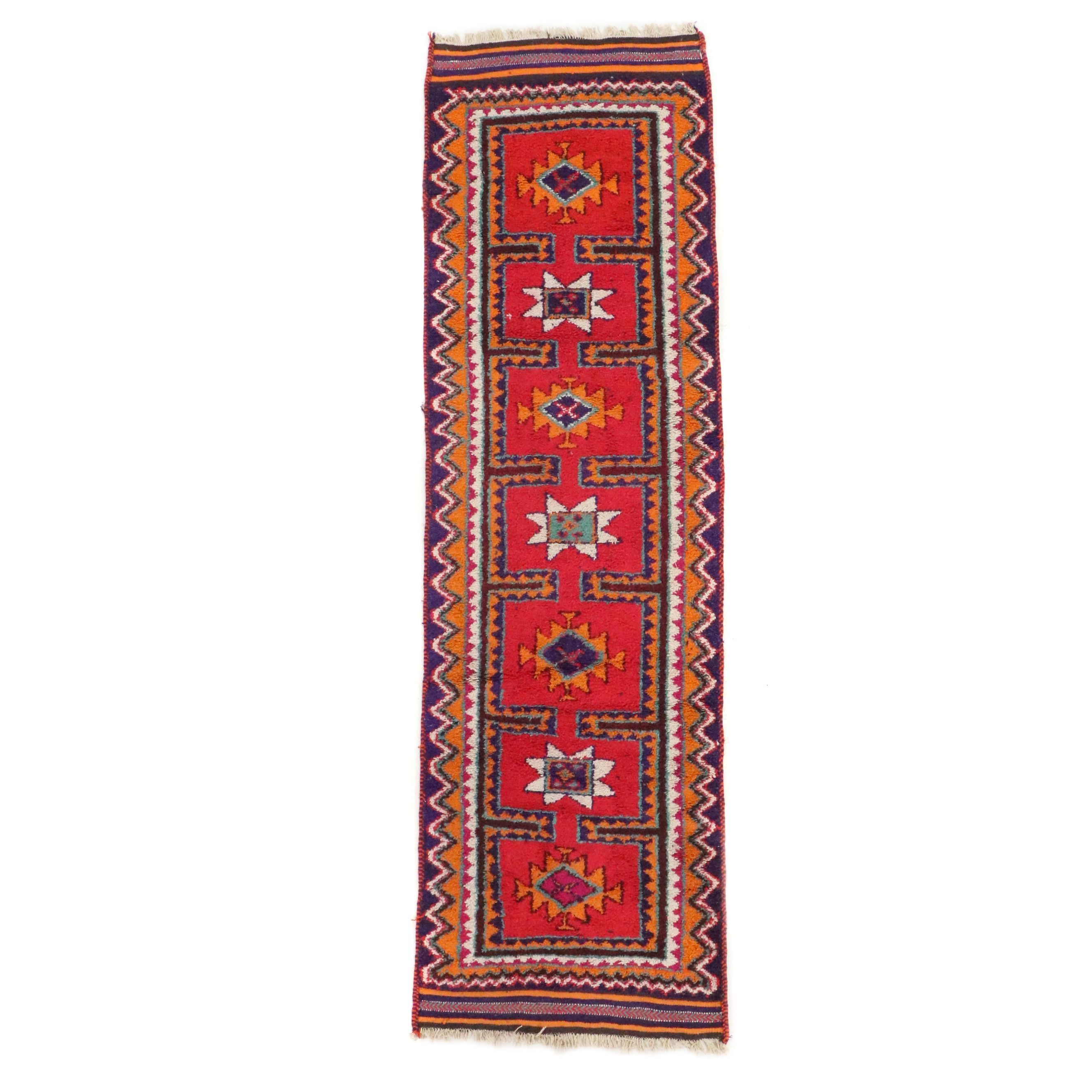 3'6 x 12'1 Hand-Knotted Moroccan Berber Long Rug