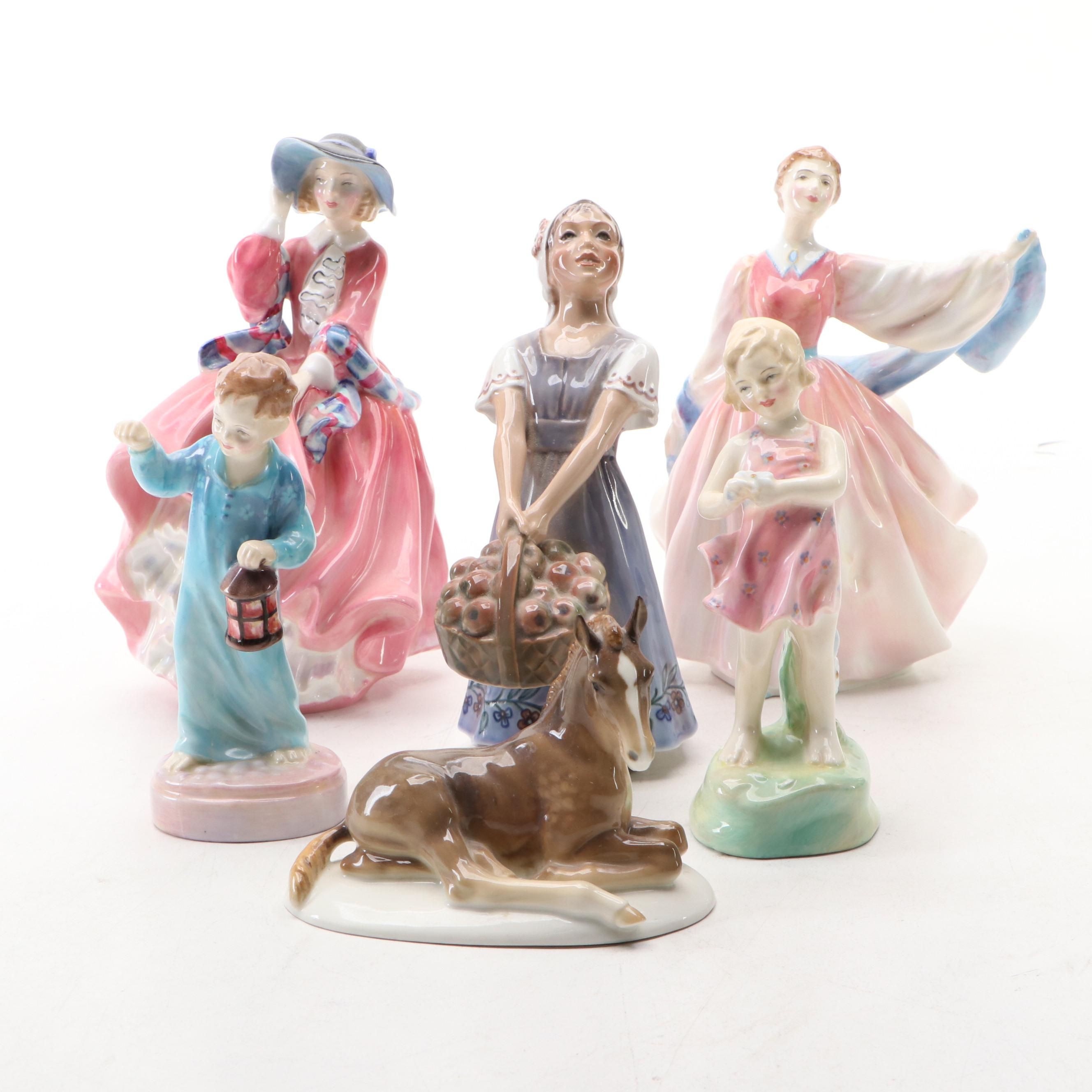 Royal Doulton, Dahl Jensen and Hutschenreuther Porcelain Figurines