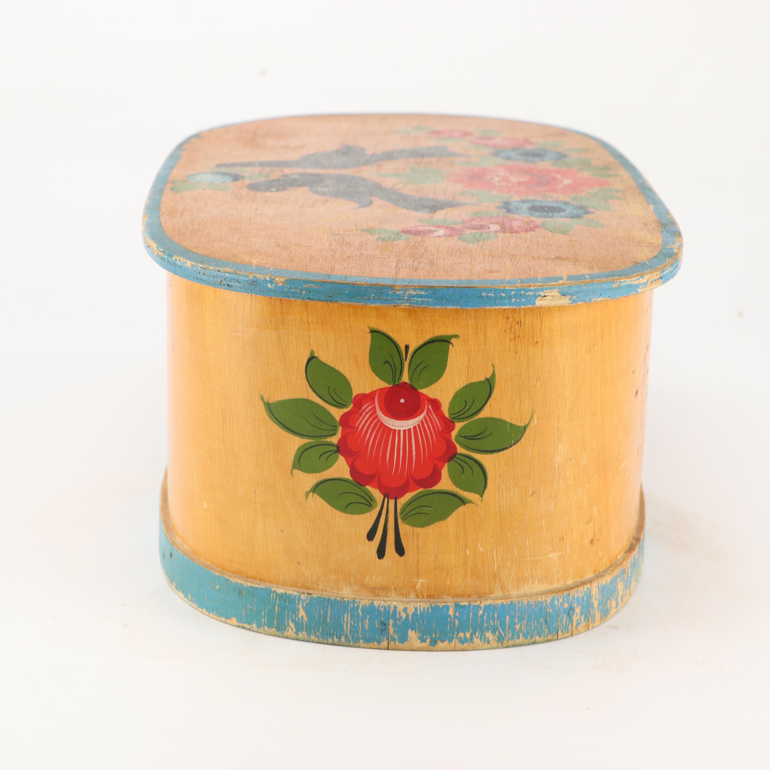 Russian Hand-Painted Wooden Box