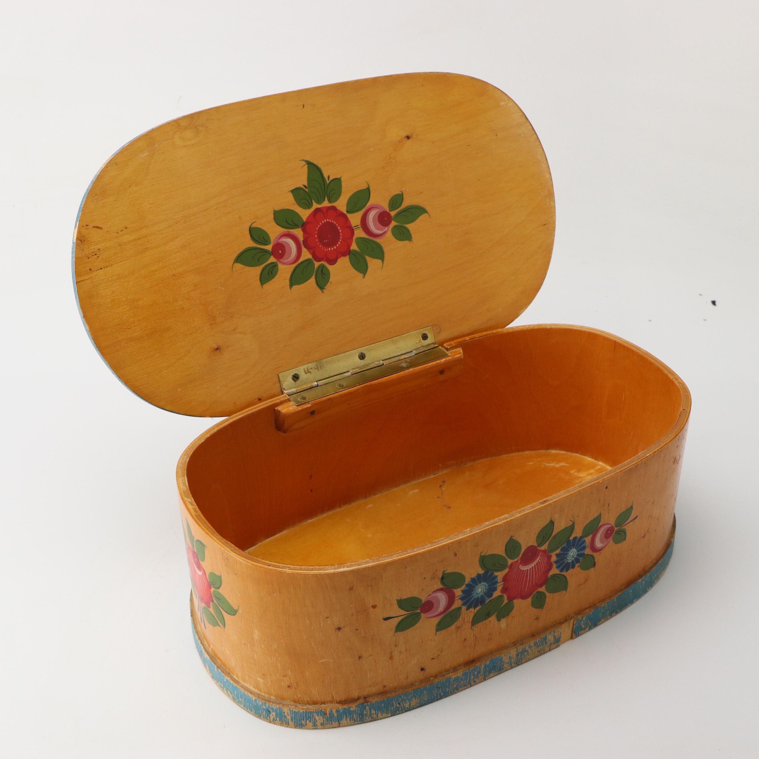 Russian Hand-Painted Wooden Box