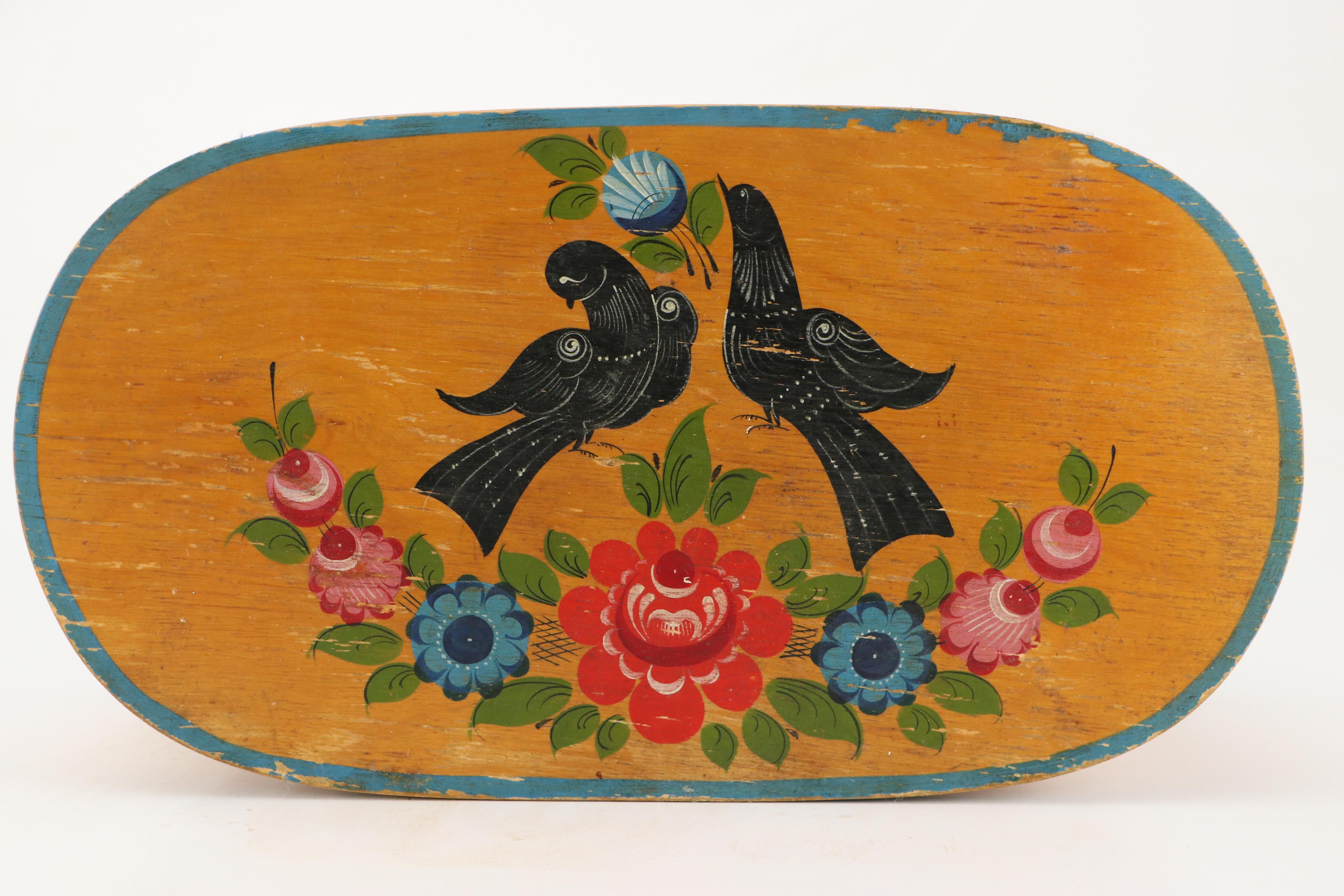 Russian Hand-Painted Wooden Box