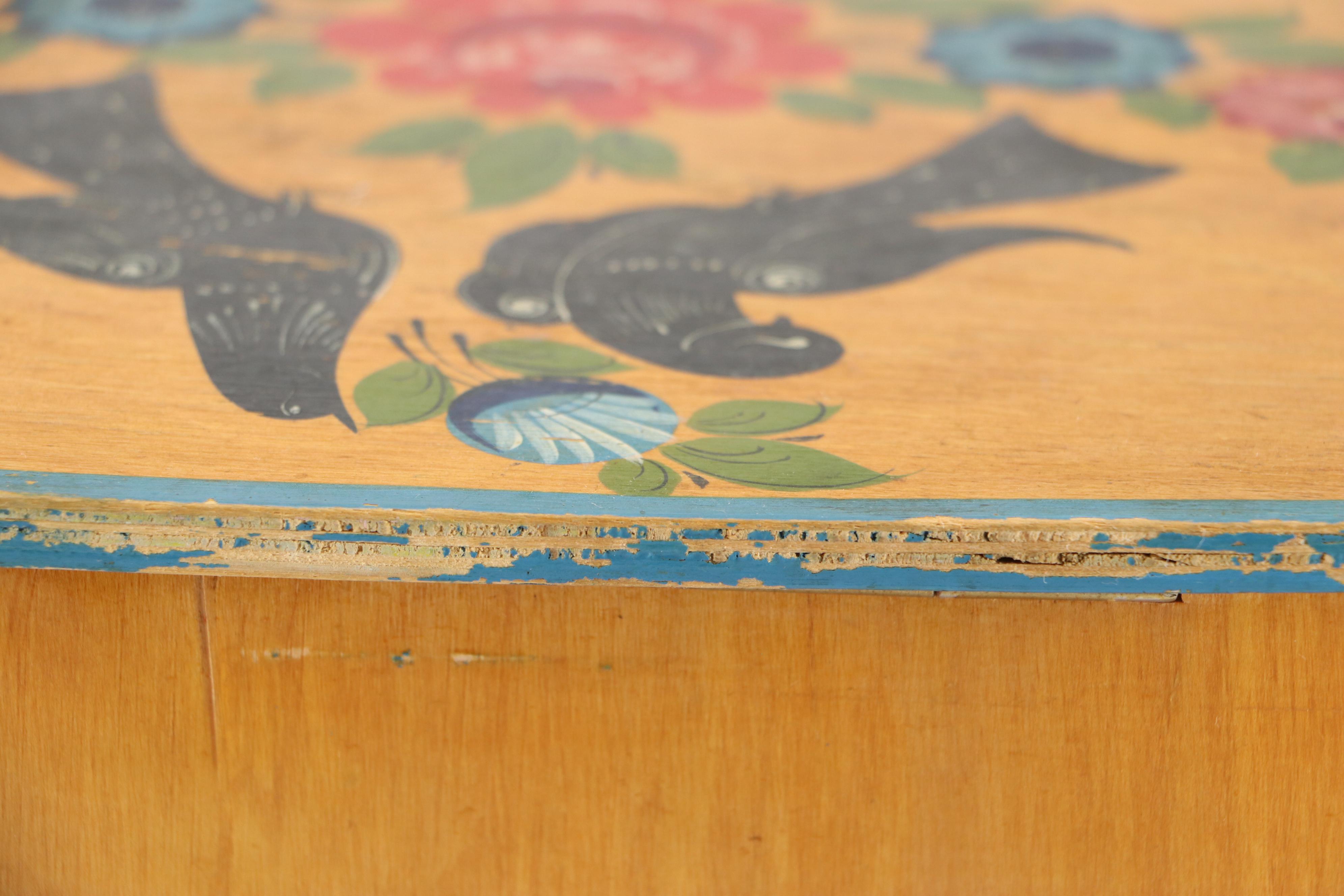 Russian Hand-Painted Wooden Box