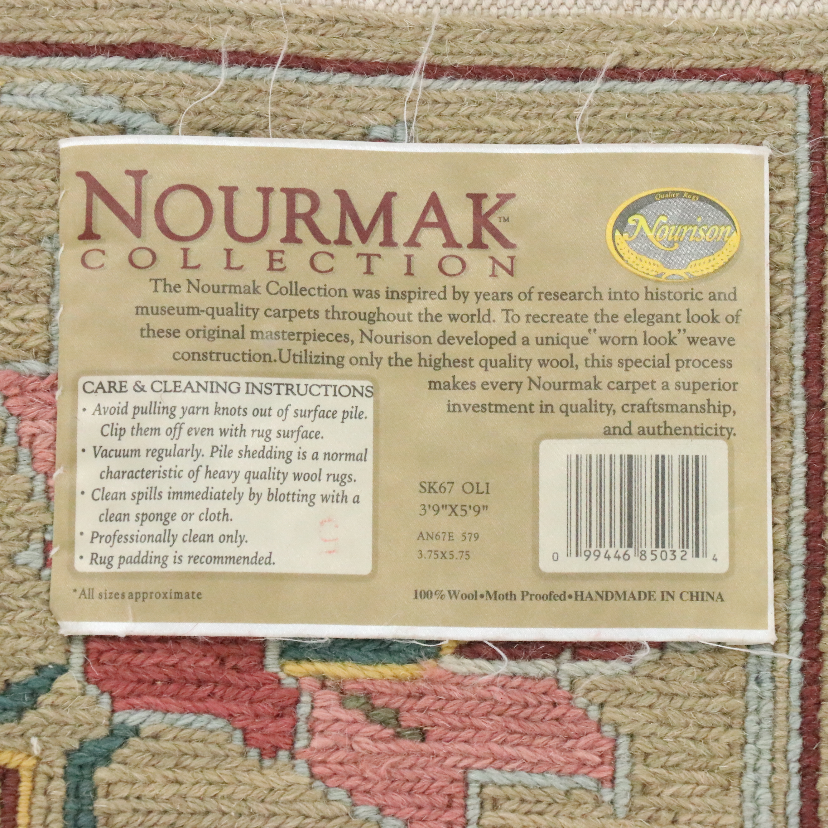 3'10 x 5'11 Handwoven Nourison Nourmak Collection Area Rug