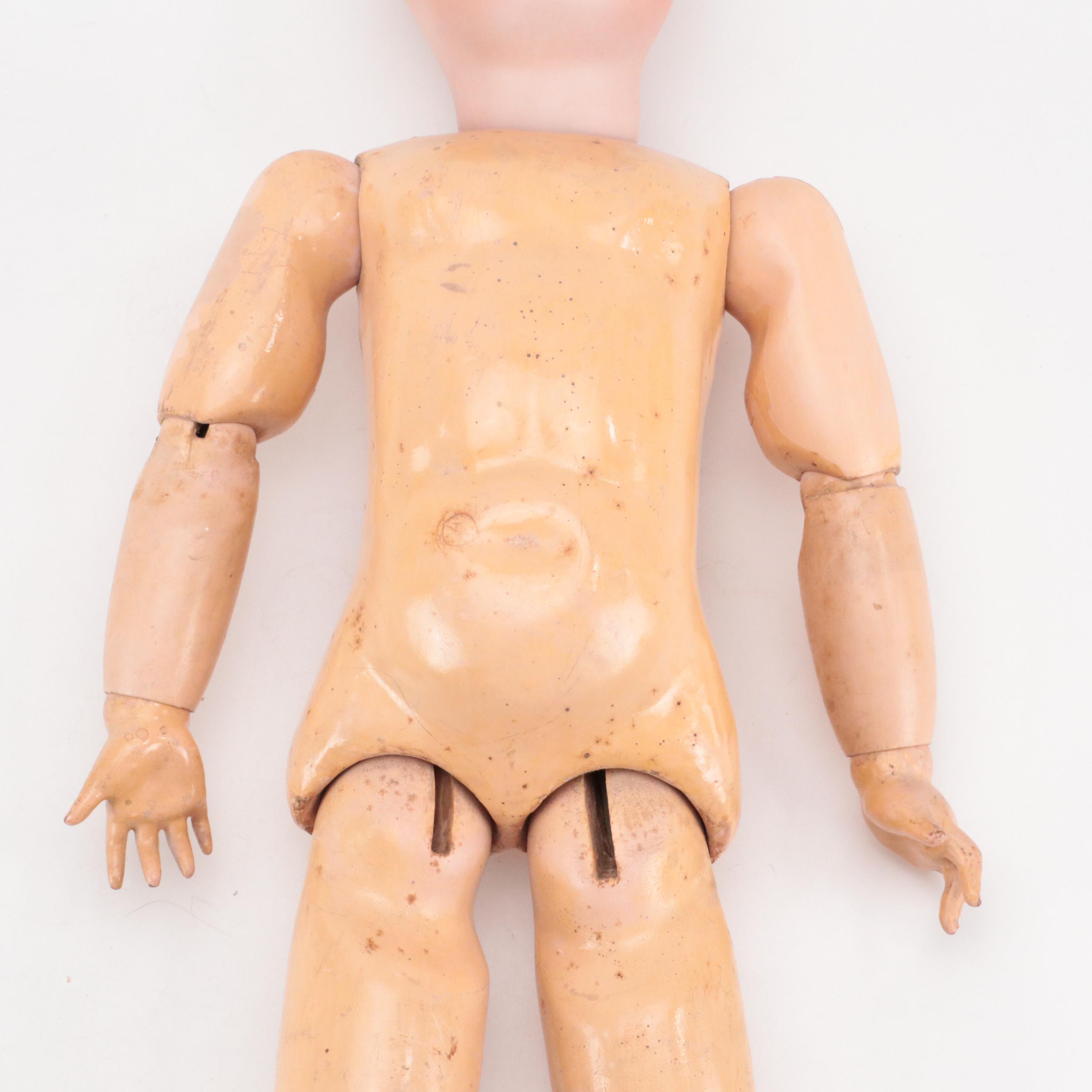 SFBJ Bisque Porcelain and Jointed Composition Doll