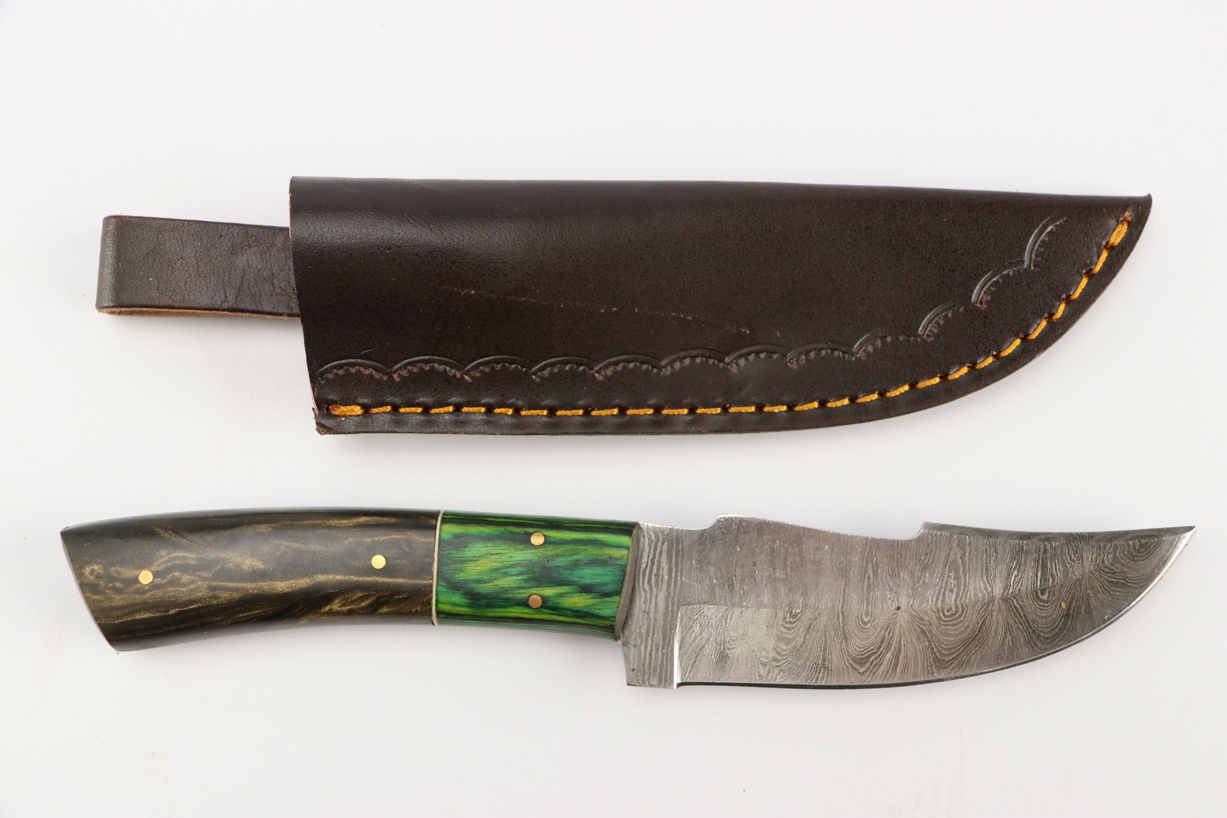 Damascus Steel Hunting Knife with Other Fixed Blade Knife