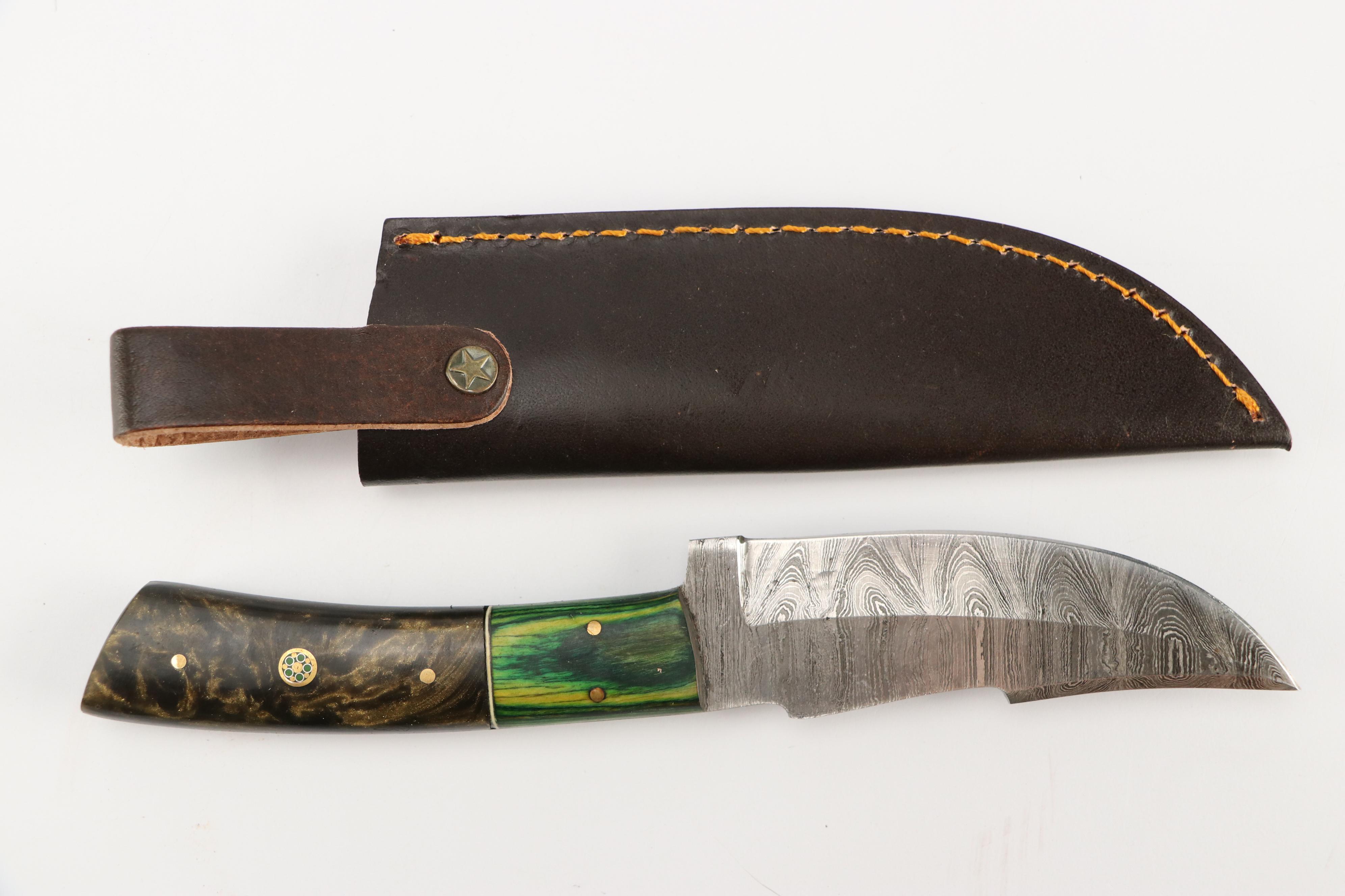 Damascus Steel Hunting Knife with Other Fixed Blade Knife