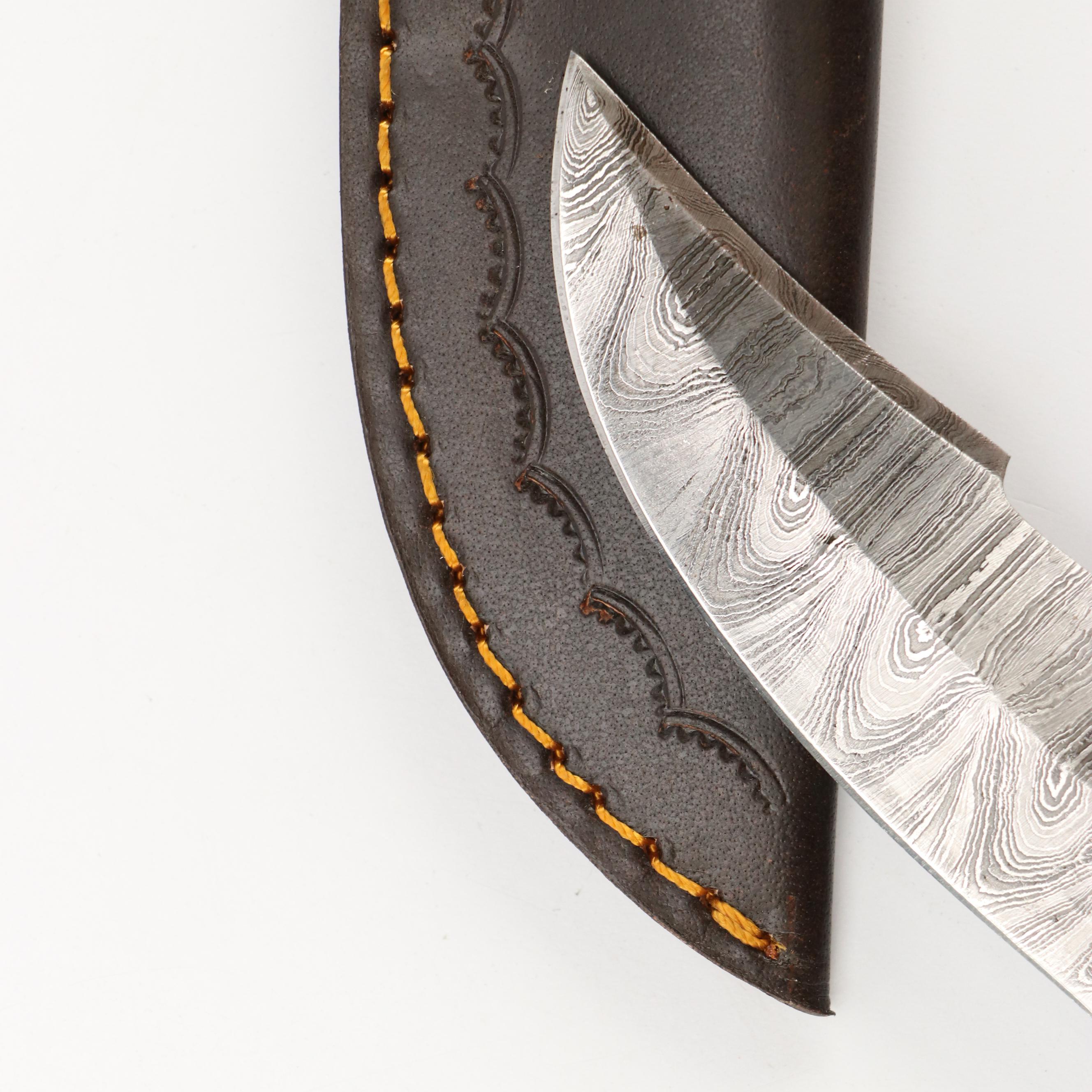 Damascus Steel Hunting Knife with Other Fixed Blade Knife