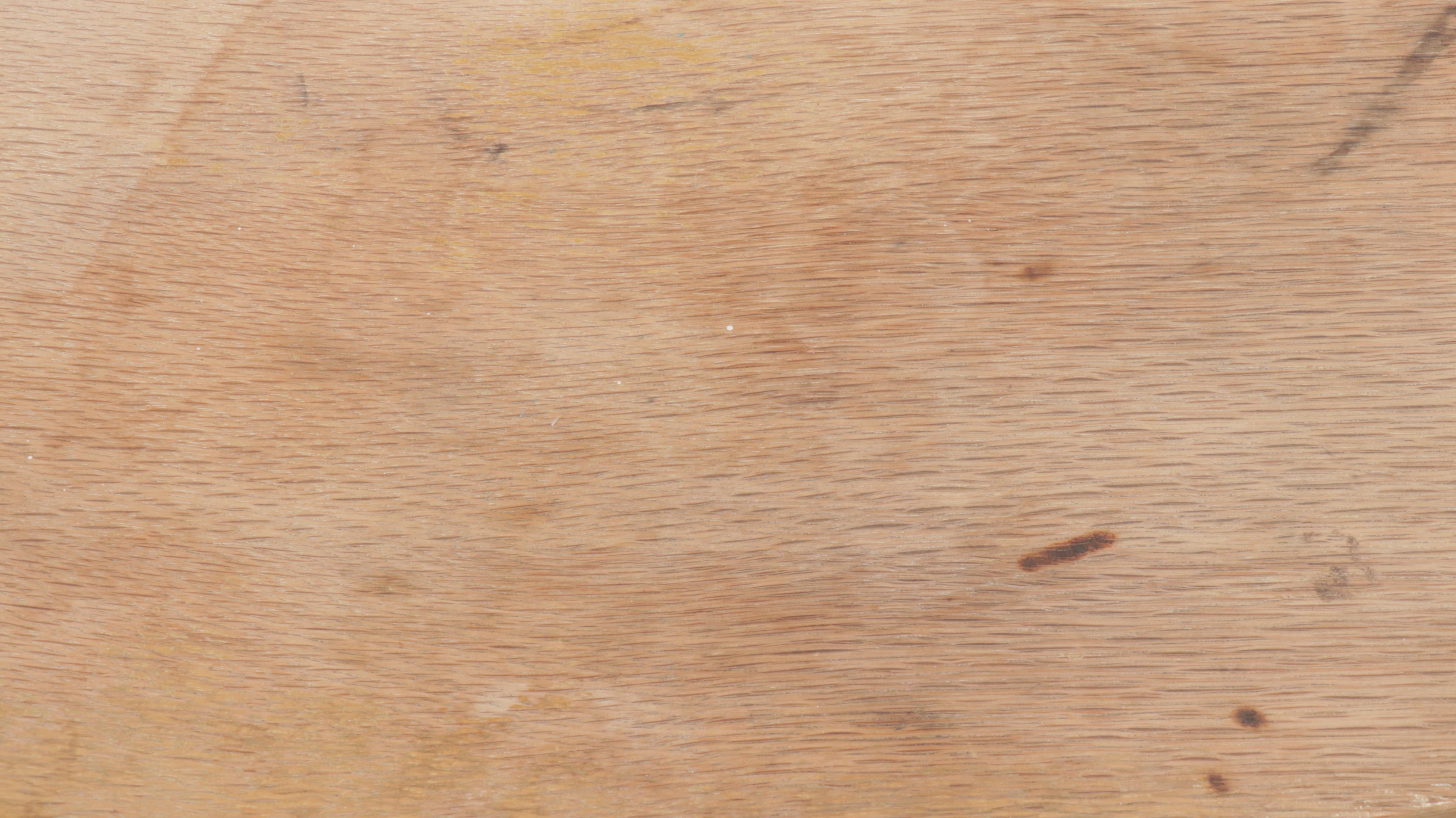 Mid Century Modern Oak Full Size Headboard and Two Nightstands