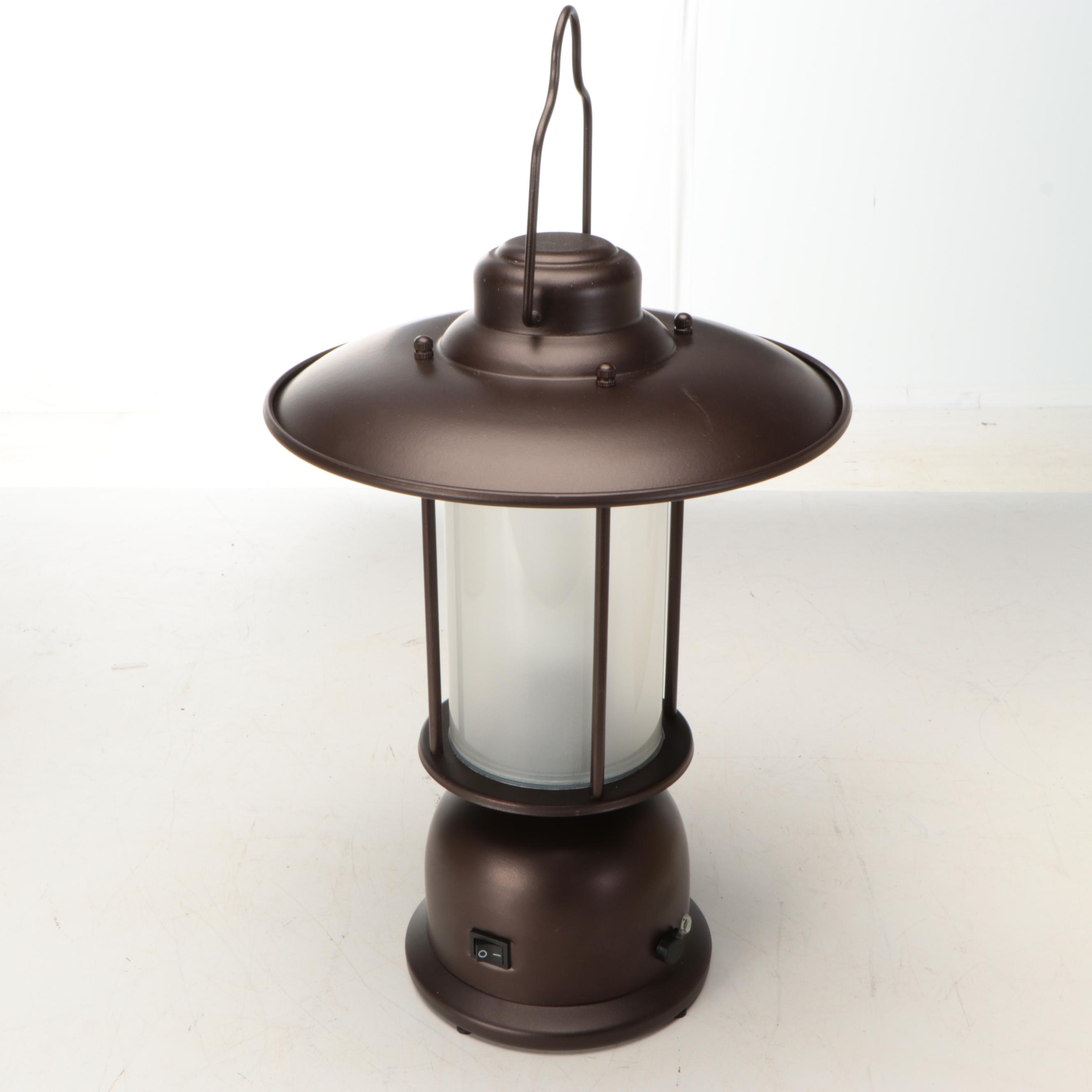 Rubbed Bronze Finish Rechargeable Lanterns