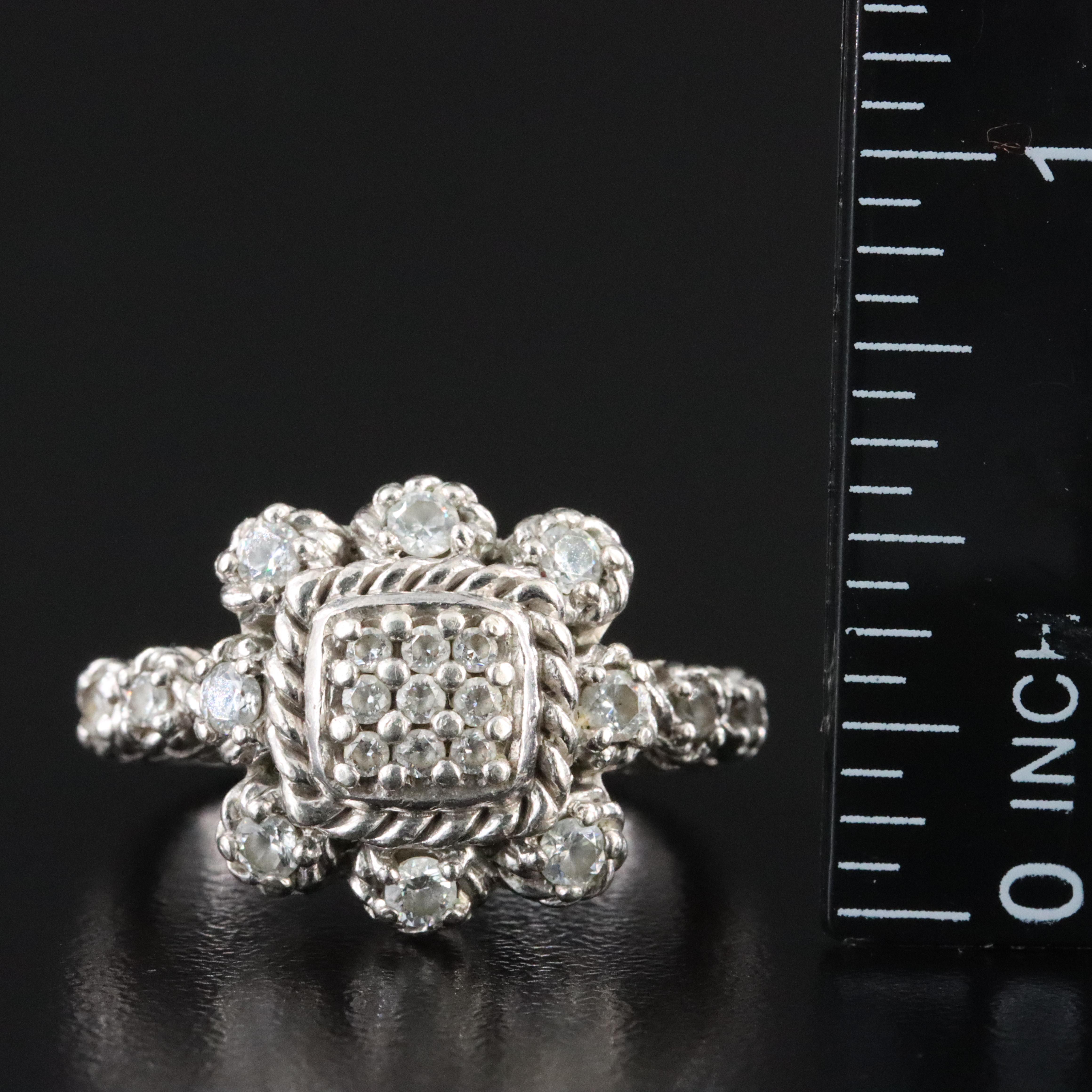 Judith Ripka Sterling CZ Ring